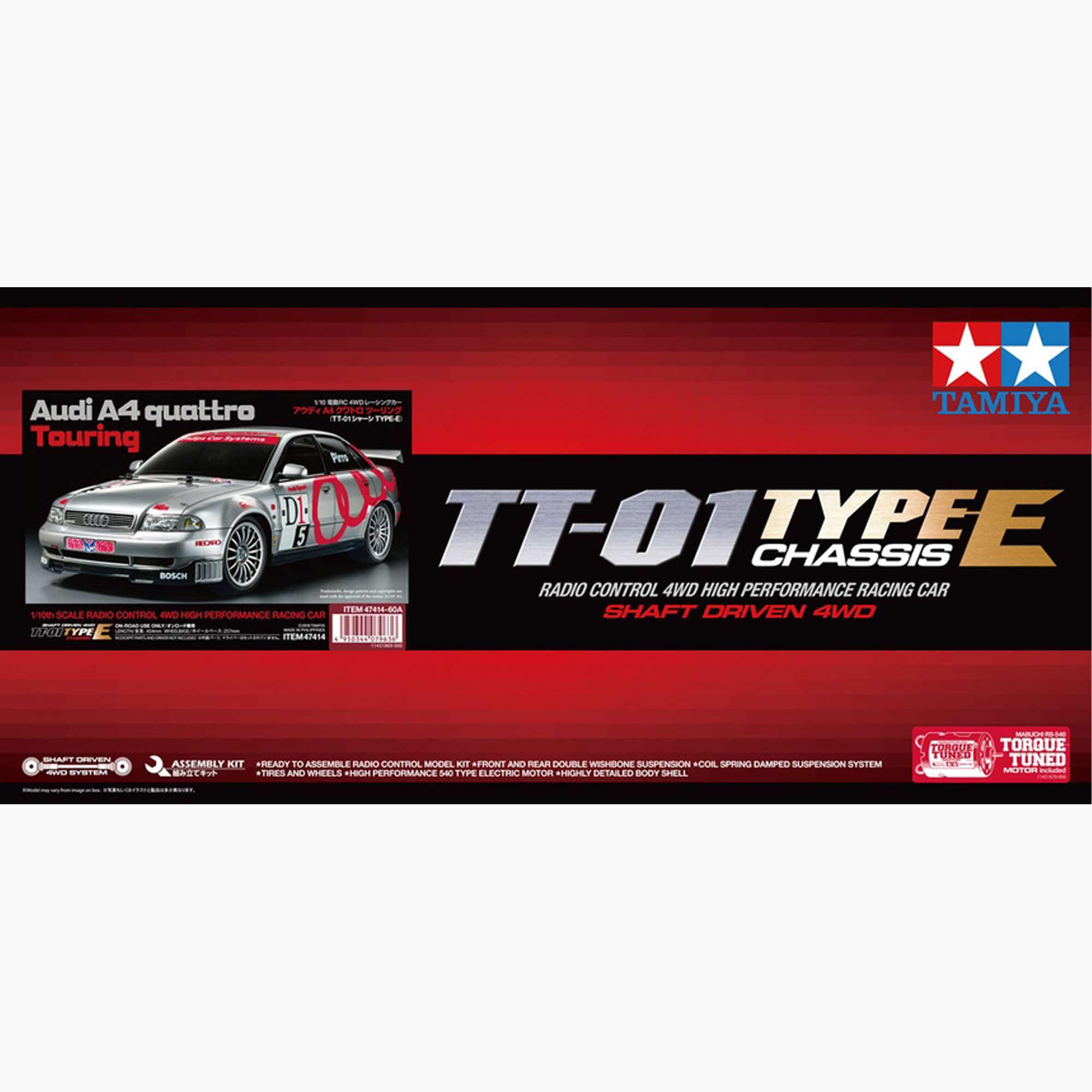 Tamiya 1/10 Audi A4 Quattro Limited Edition TT-01E 4x4 On-Road Touring Kit