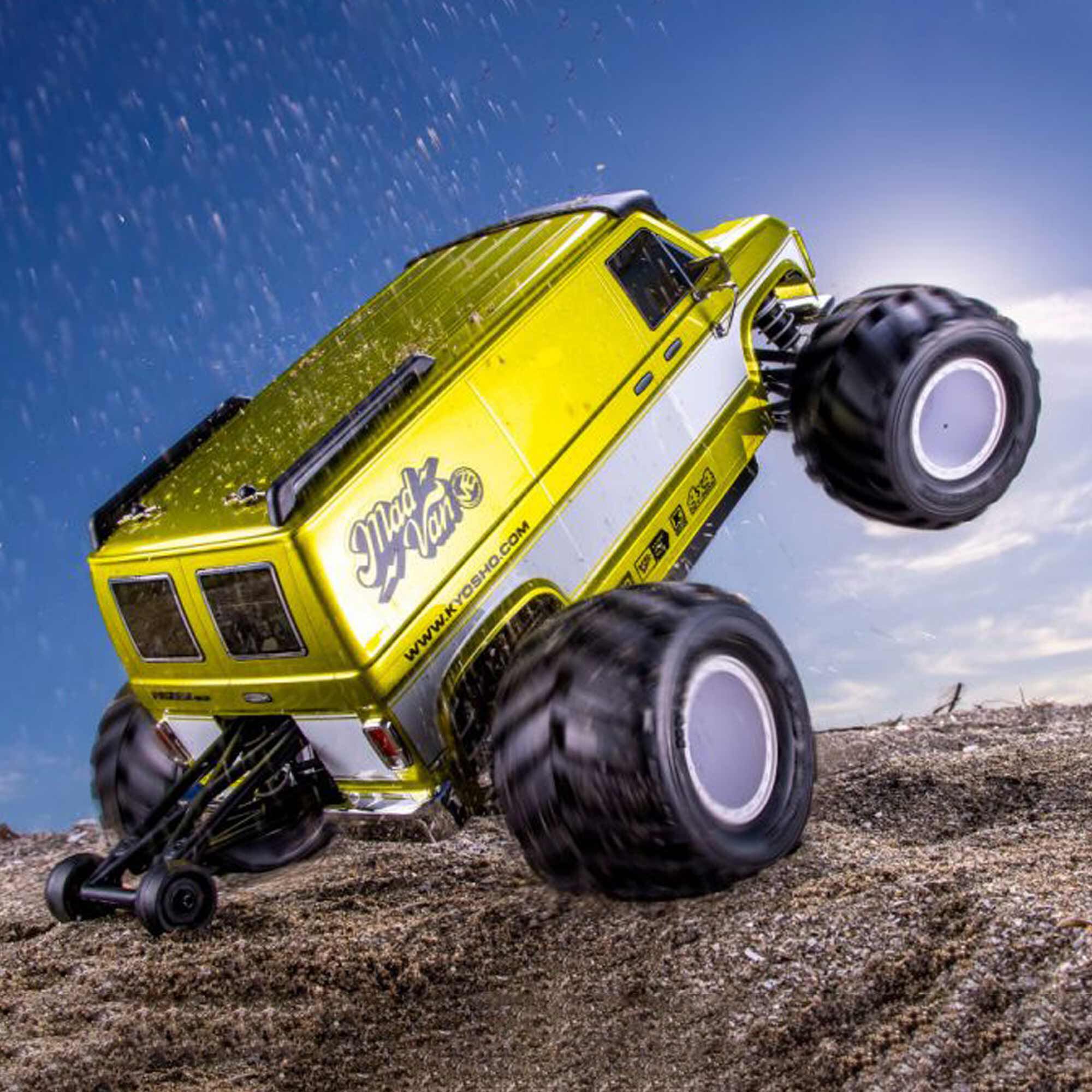 Kyosho 1/10 Mad Van Fazer Mk2 FZ02L-BT Brushless 4x4 Monster Truck RTR, Gold