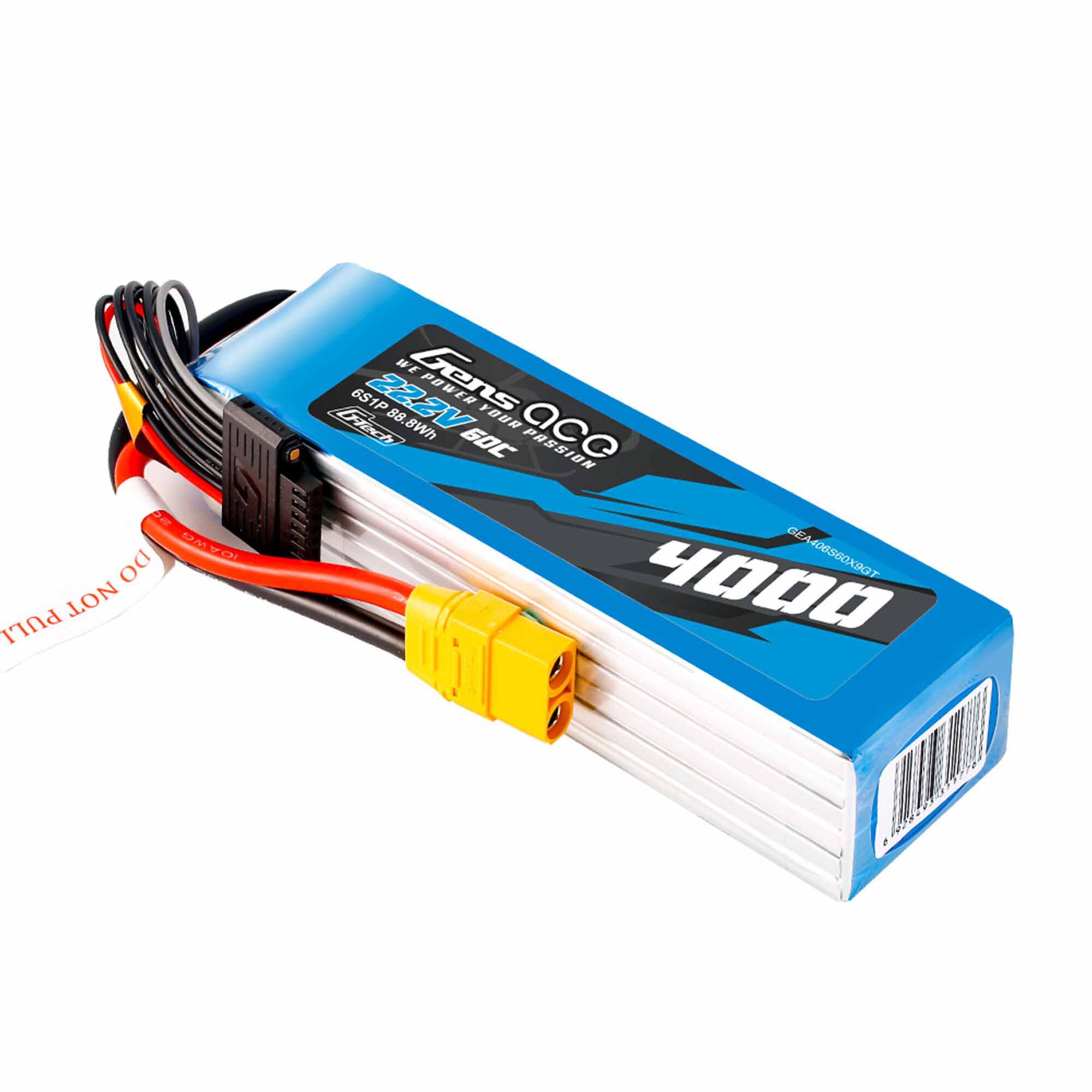 Gens ace 22.8V 4000mAh 6S 60C G-Tech LiPo Battery: XT90