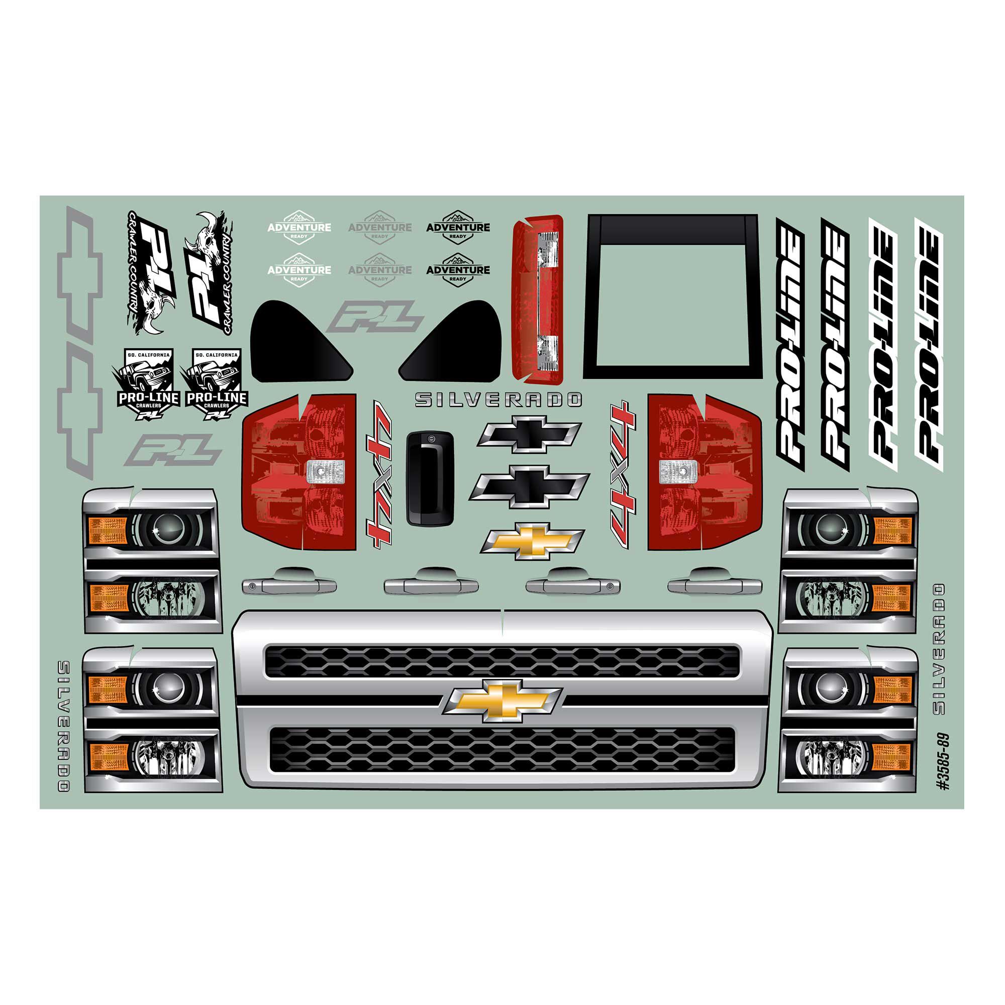 Pro-Line Racing 1/10 2015 Chevrolet Silverado Clear Body 13.9" WB