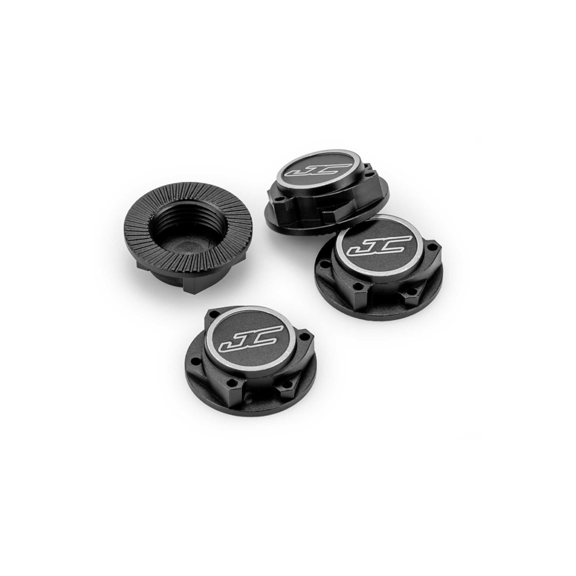 JConcepts, Inc. Aluminum "Clutch" Punisher 17mm Wheel Nuts, Black (4)