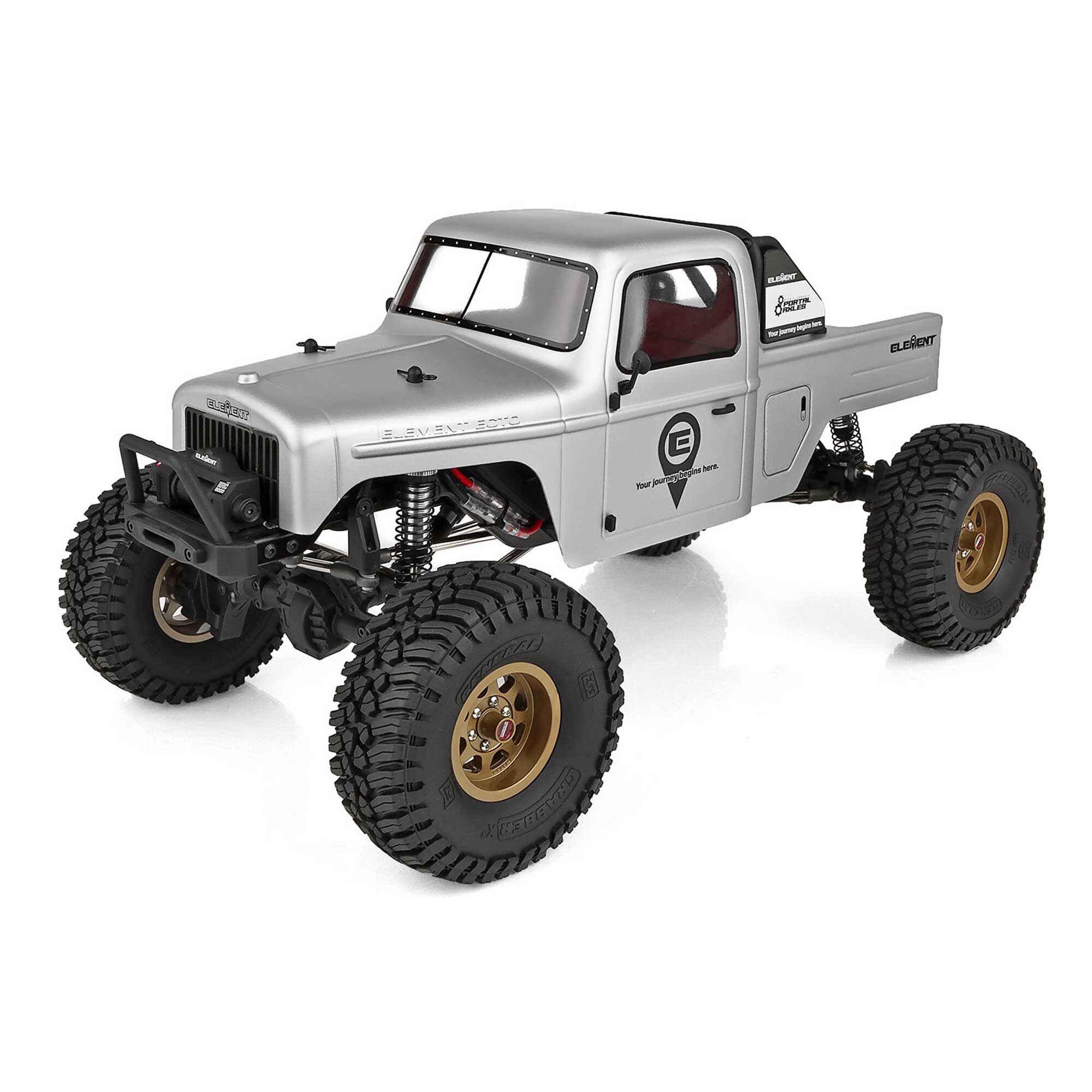 Team Associated 1/10 Enduro Ecto 4x4 Trail Truck RTR, Portal Axles, Gray, LiPo Combo
