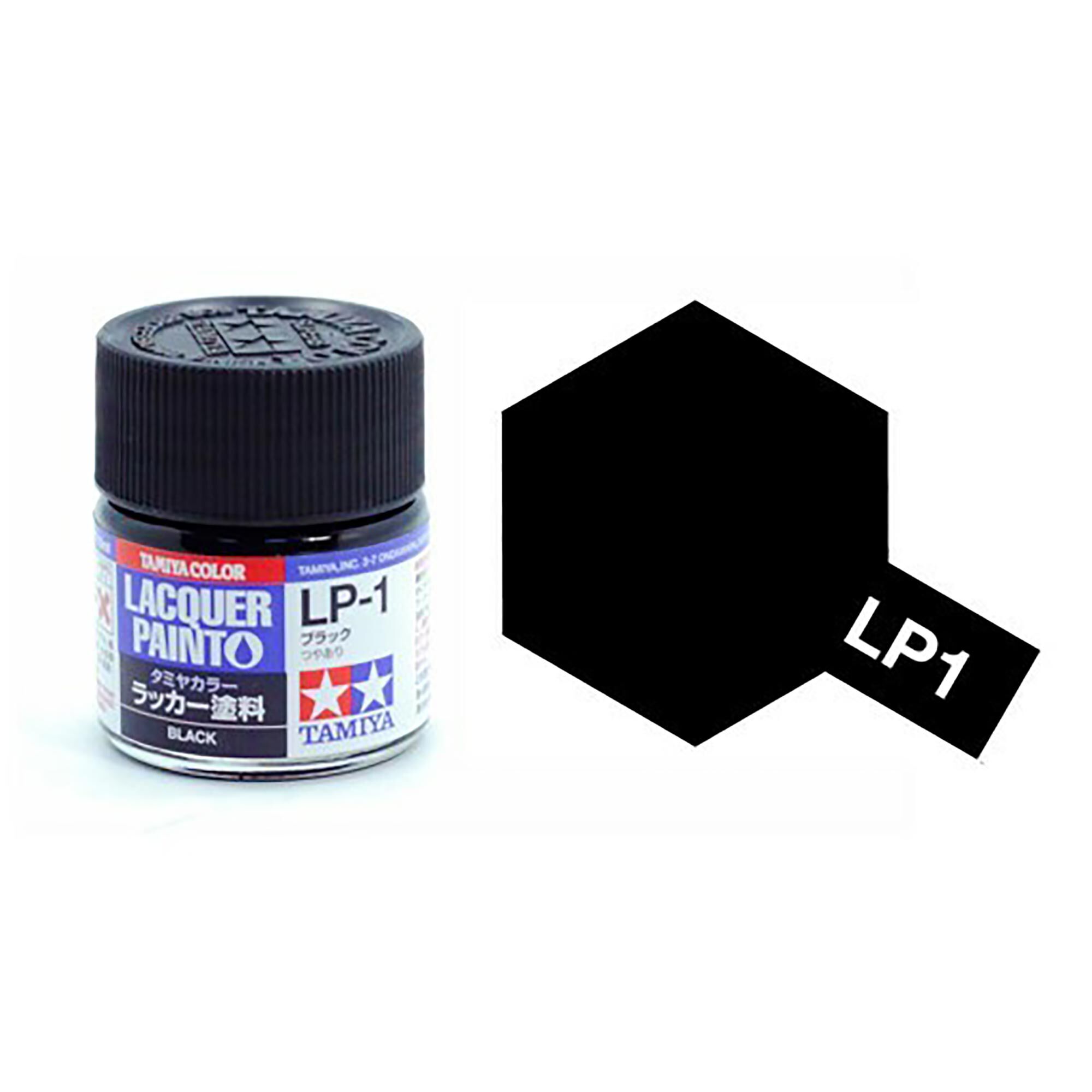 Tamiya Lacquer Paint, LP-1 Gloss Black, 10 mL