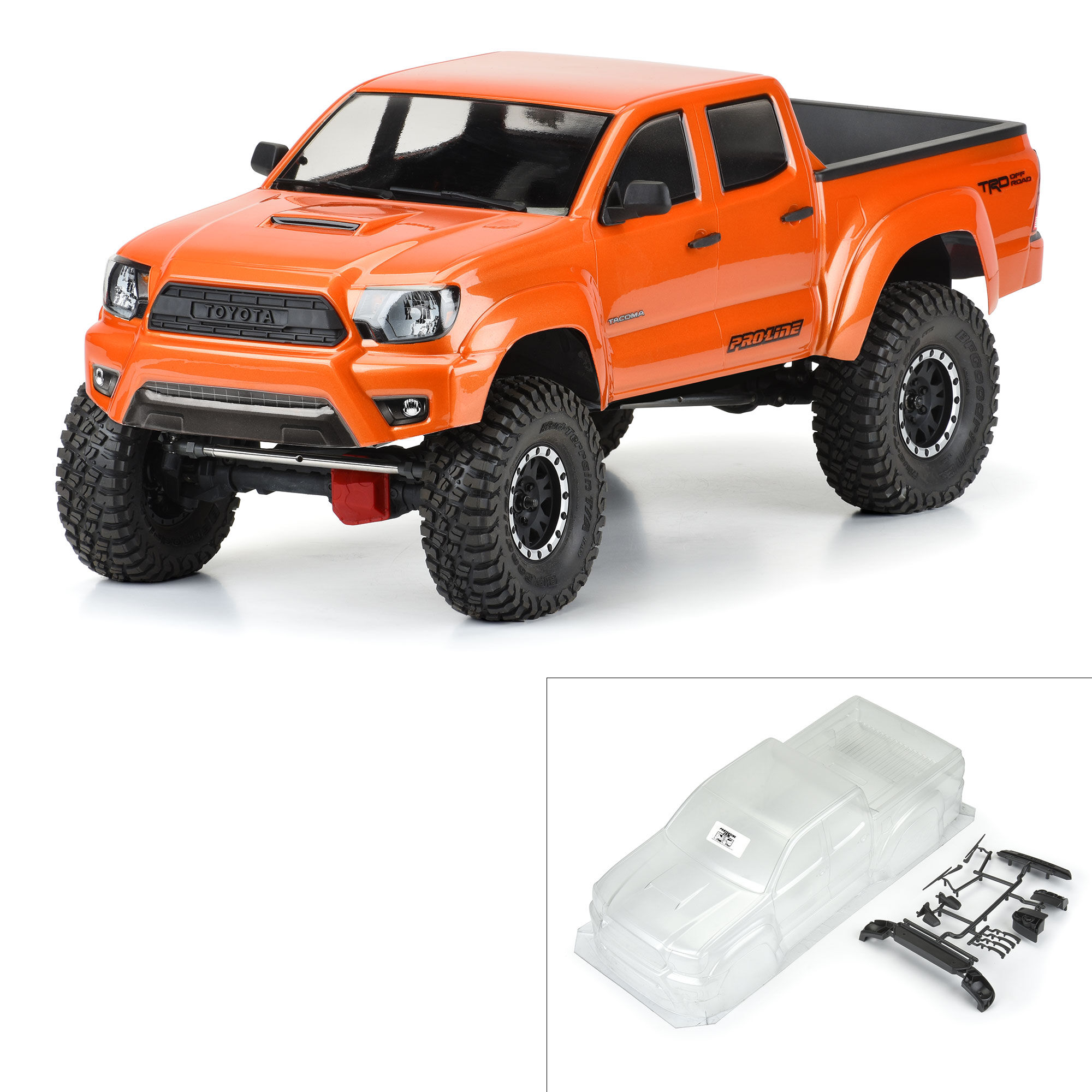 Pro-Line Racing 1/10 2015 Toyota Tacoma TRD Pro Clear Body 12.3" (313mm) Wheelbase: Crawlers