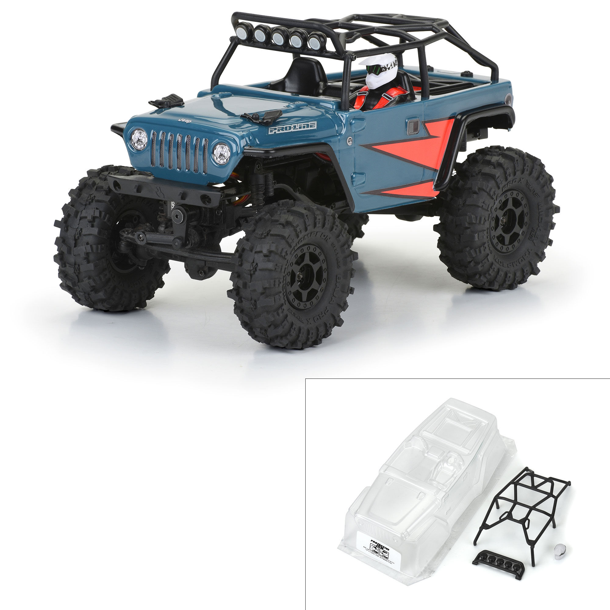 Pro-Line Racing 1/24 2004 Jeep LJ Clear Body/Trail Cage: SCX24