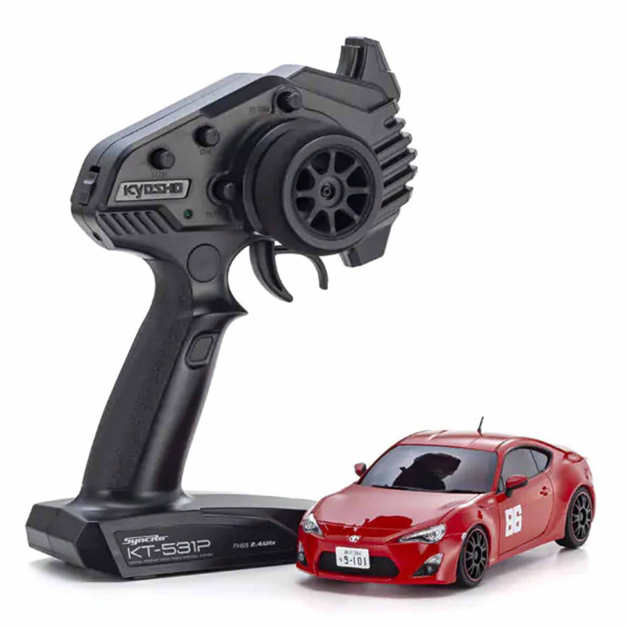 Kyosho 1/28 Toyota 86 MF Ghost MR-020 2WD Touring Car RTR, Red