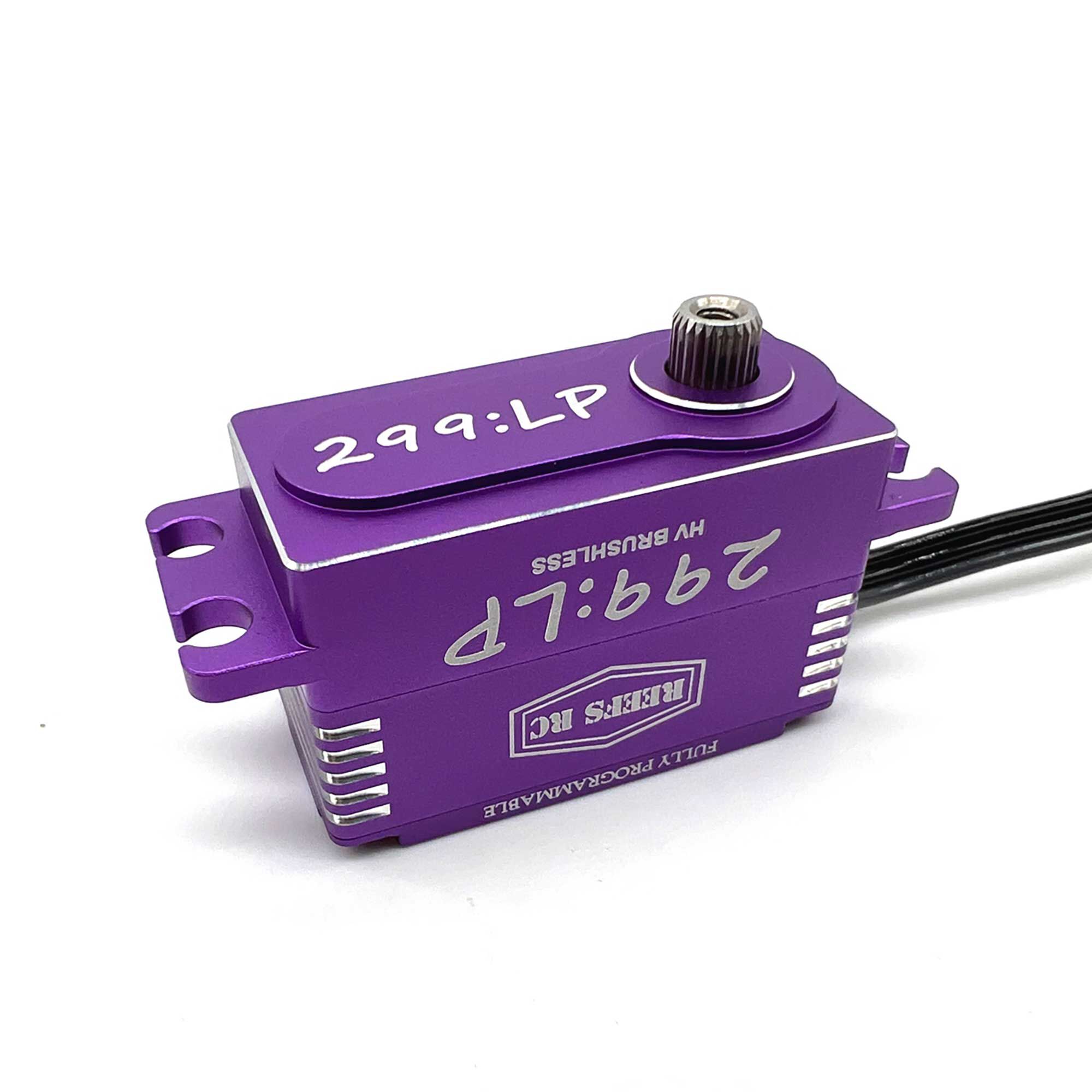 REEFS RC 299:LP Low Profile Digital Metal Gear Waterproof Programmable Servo, Purple