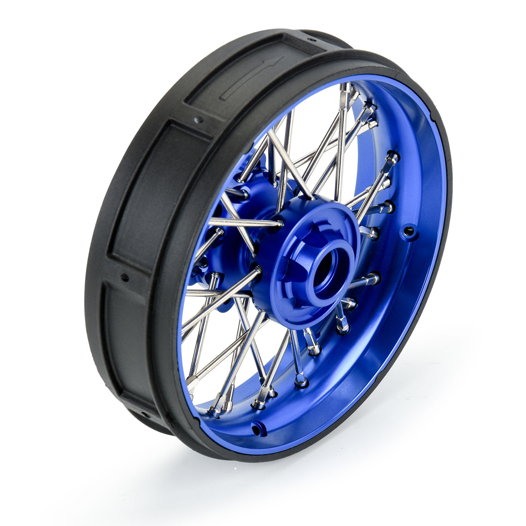 Pro-Line Racing 1/4 Pro-Spec Aluminum V2 Bead Front Wheel Blue/Blue (1): Promoto-SM