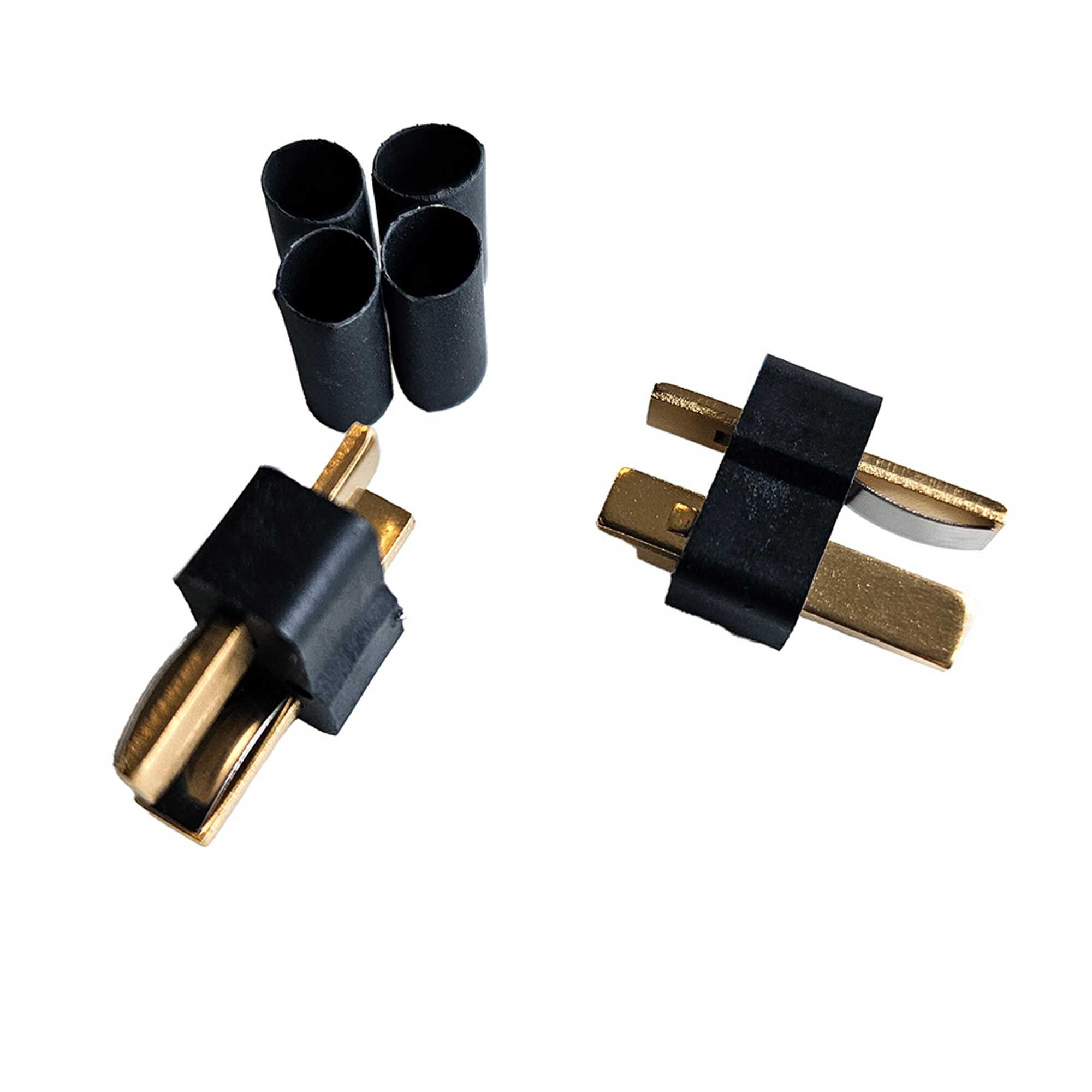 W. S. Deans Company Ultra Plug® HB Male 2 Pack  3/16” Shrink Tubing for use with 12-16 Gauge Wire