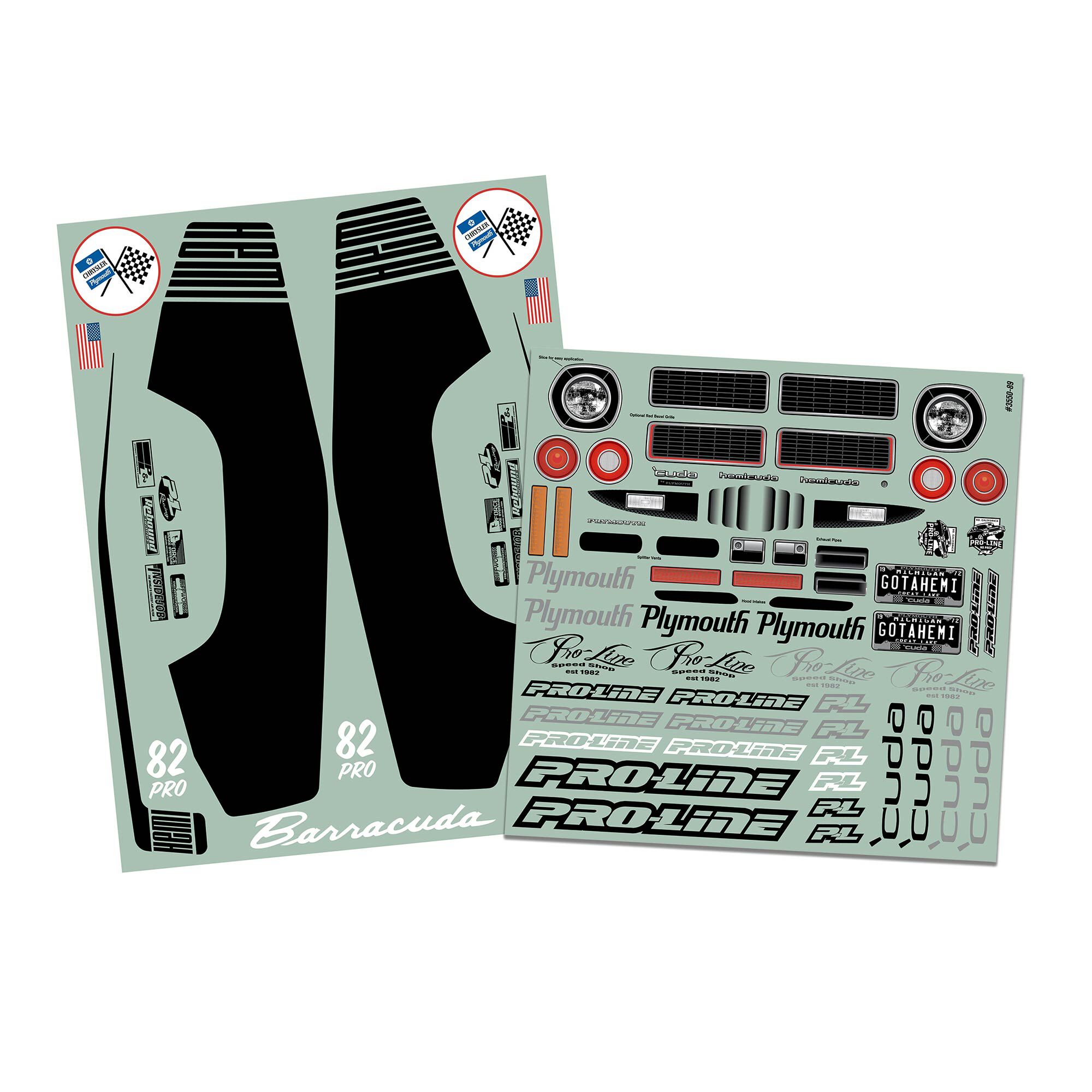 Pro-Line Racing 1/10 1972 Plymouth Barracuda Clear Body: Drag Car