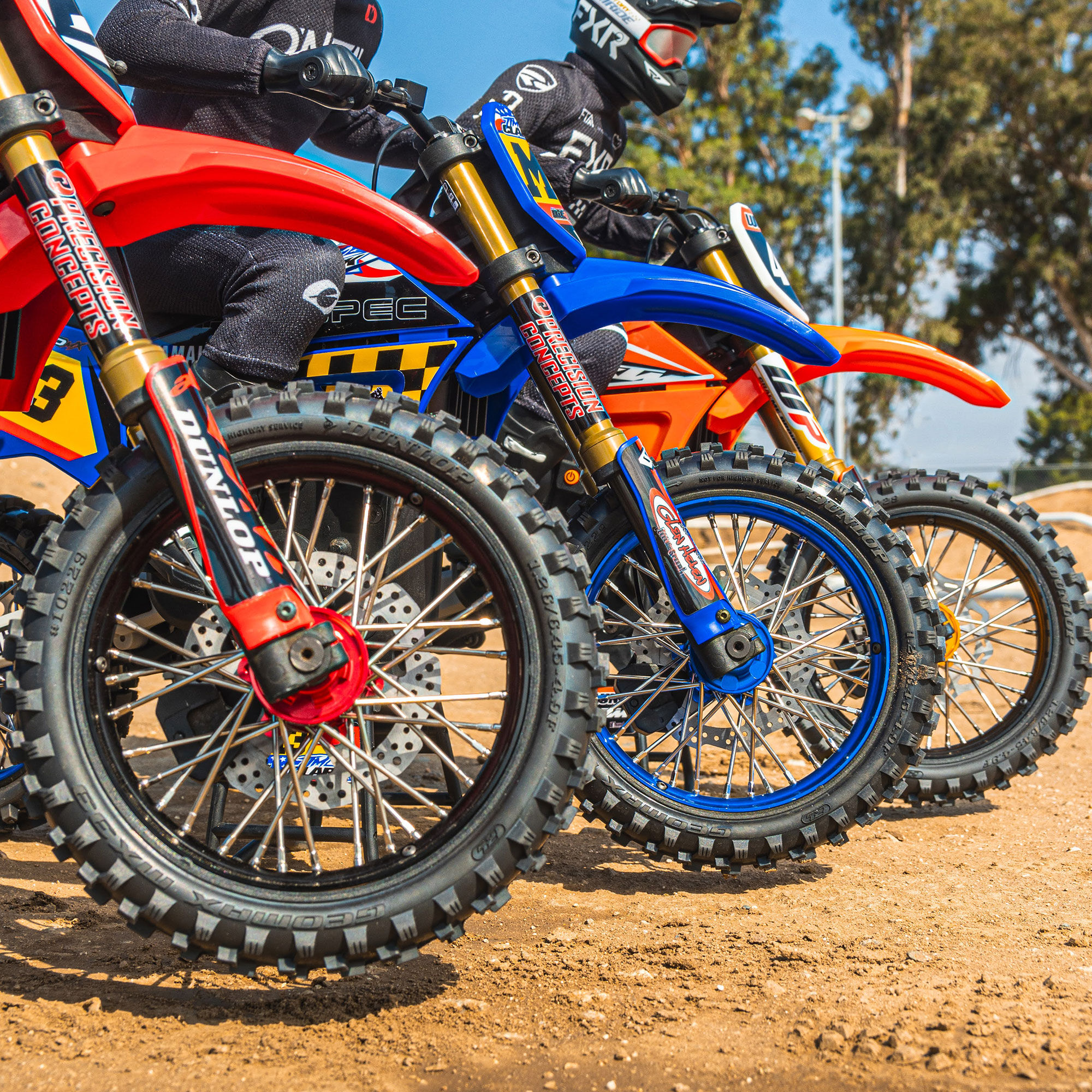 Pro-Line Racing 1/4 Pro-Spec Aluminum V2 Bead Front Wheel Blue/Blue (1): Promoto-MX