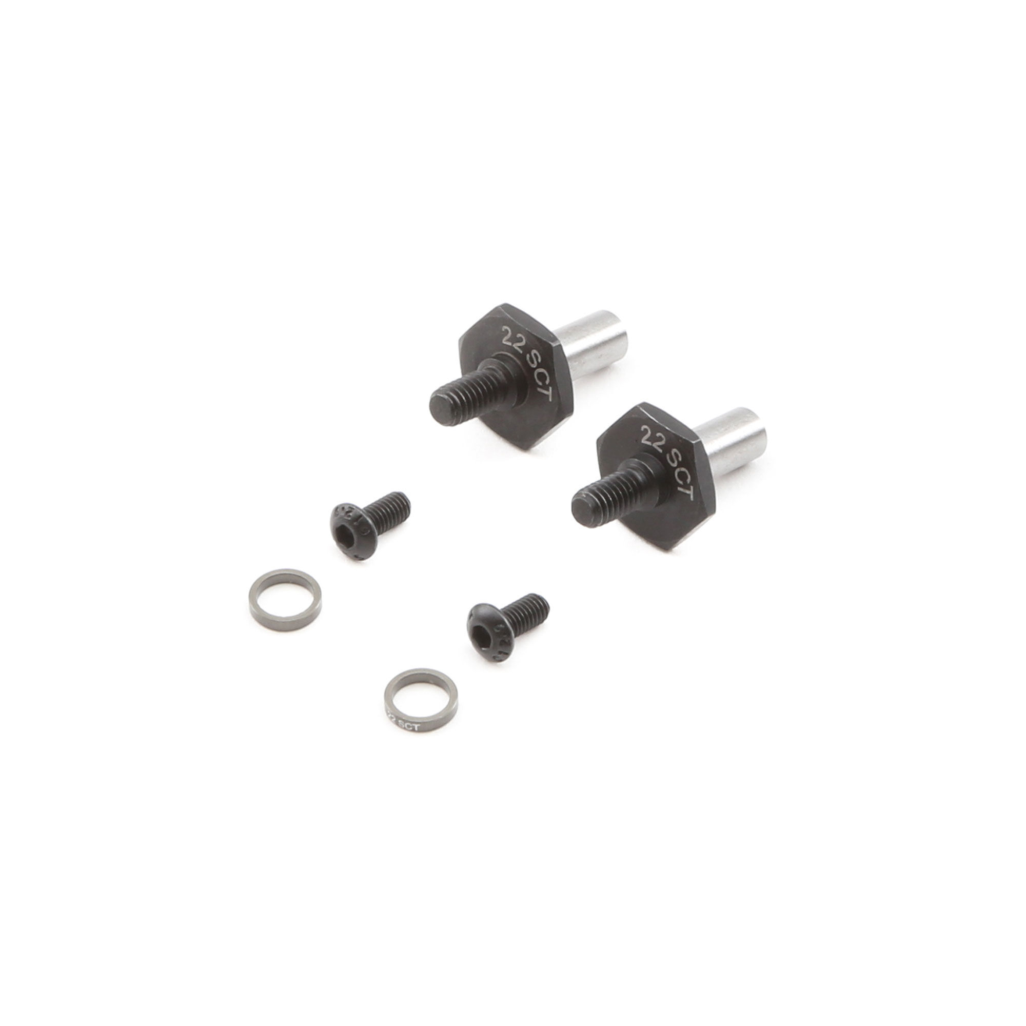 Team Losi Racing Front Axle Set, 12mm Hex: 22SCT 3.0