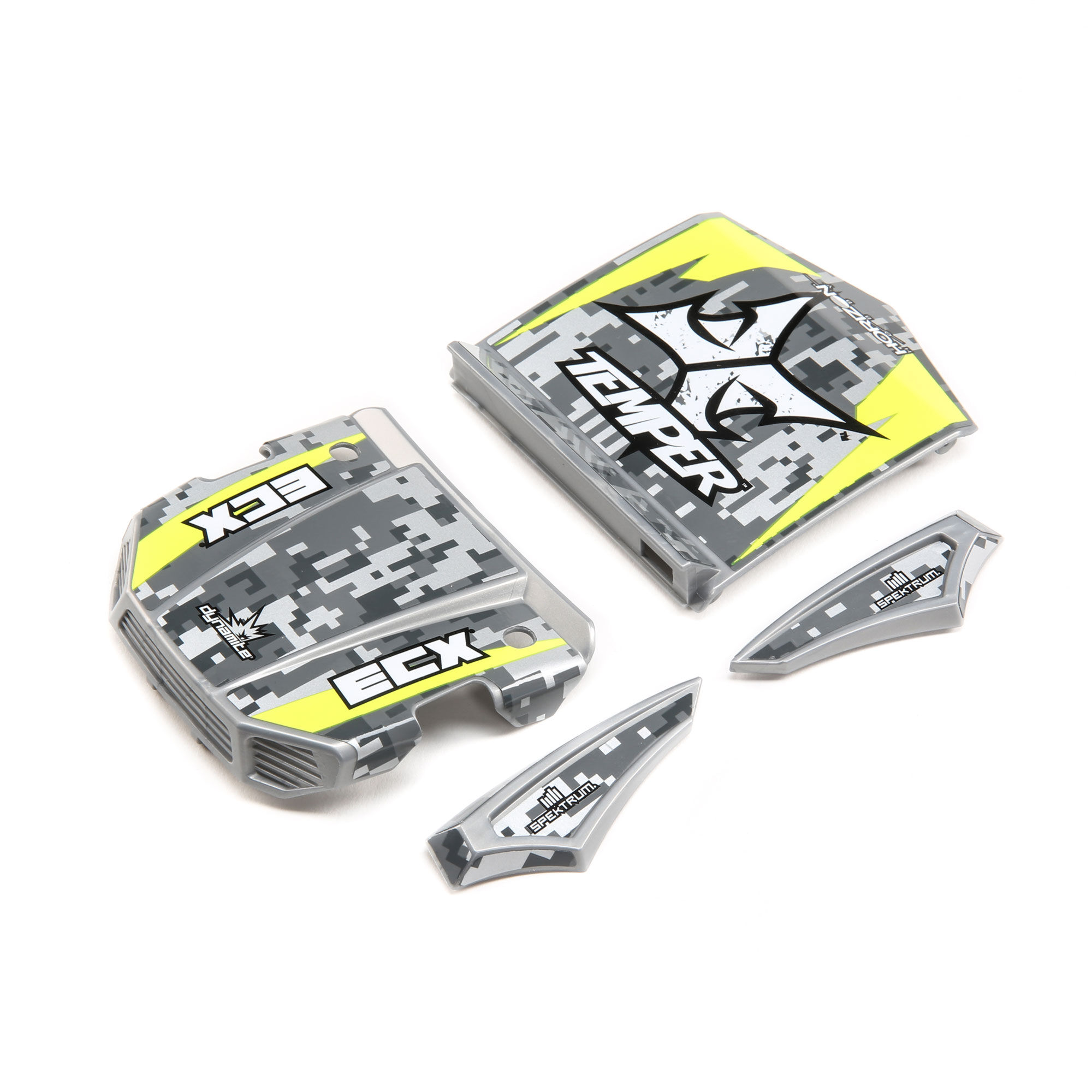 ECX 1/18 Painted Body Set, Grey/Yellow: Gen2 4WD Temper