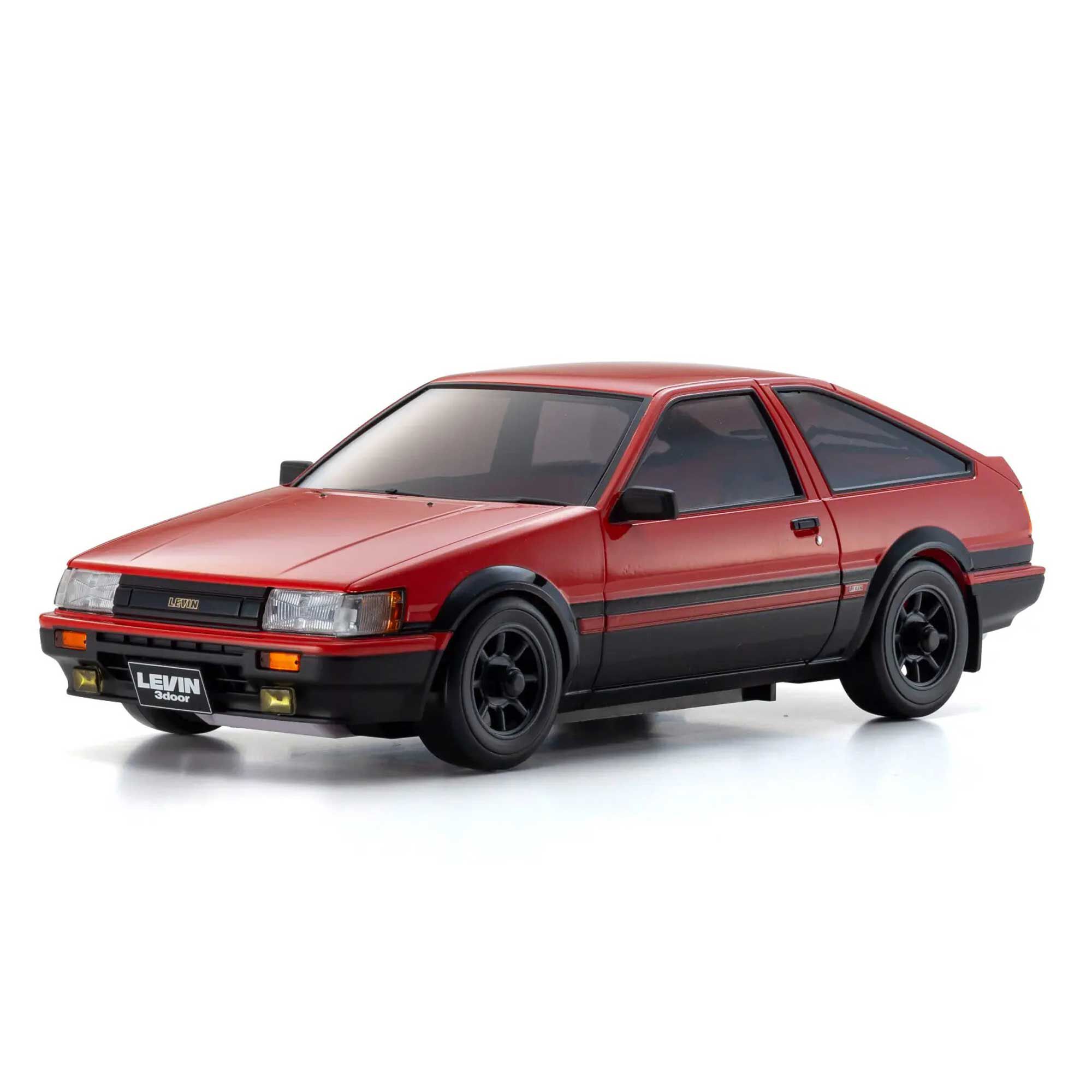 Kyosho 1/28 Toyota Corolla Levin AE86 Mini-Z AWD RTR, Red/ Black