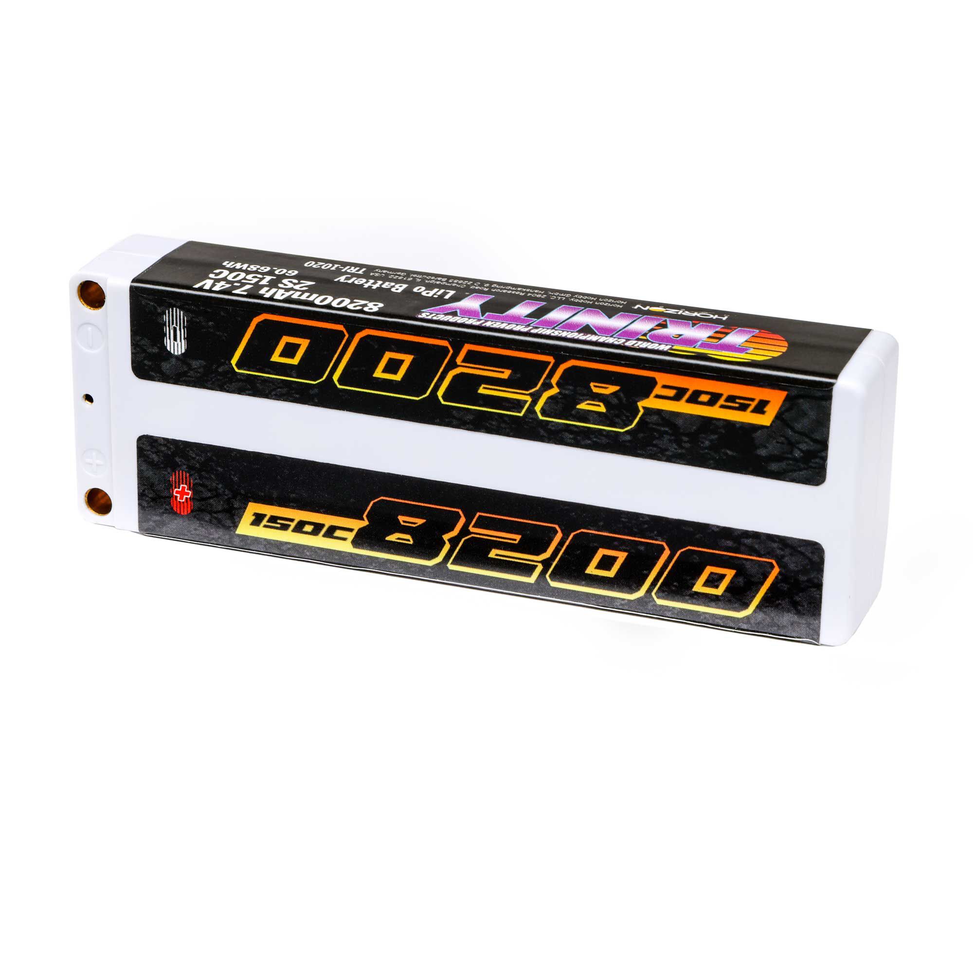 Trinity/Epic 7.4V 8200mAh 2S 150C Stick LiPo Battery, 5mm Bullets