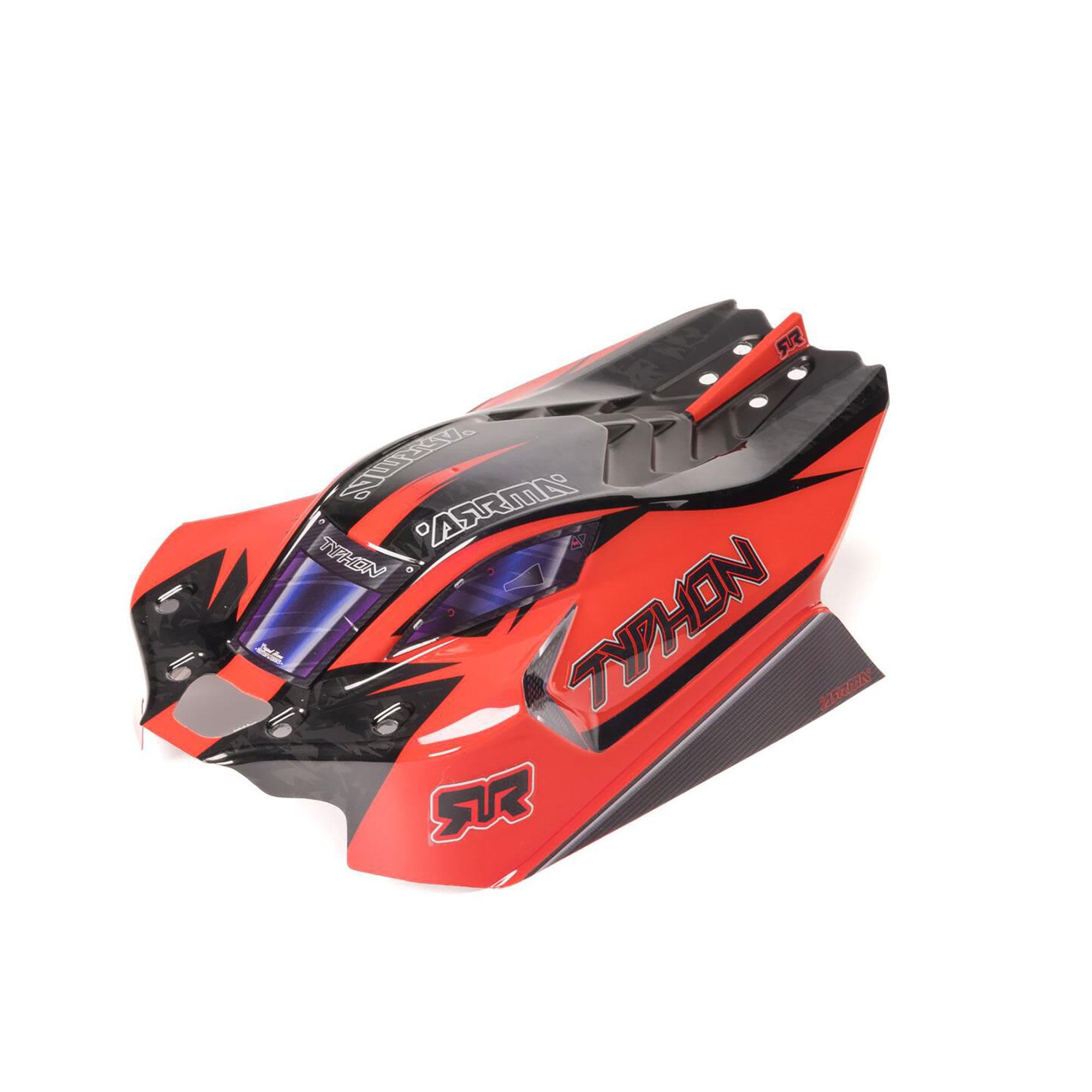 ARRMA 1/8 Clipless Painted Decaled Body, Black: TYPHON 4X4