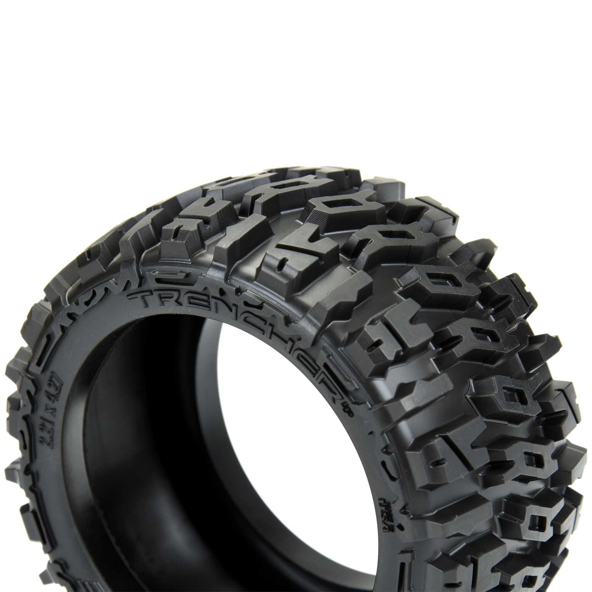 Pro-Line Racing 1/10 Trencher LP F/R 2.8" MT Tires Mounted 12mm/14mm Black Raid (2)