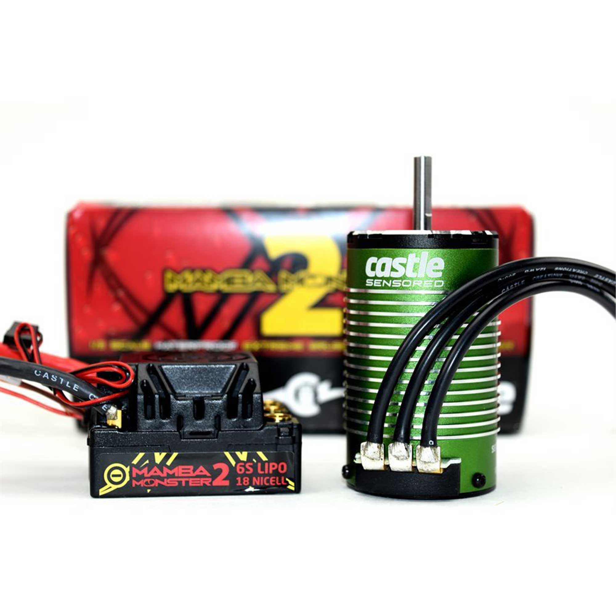 Castle Creations Mamba Monster 2 Waterproof Electronic Speed Control w/ 1512-2650KV V2 Sensored Motor