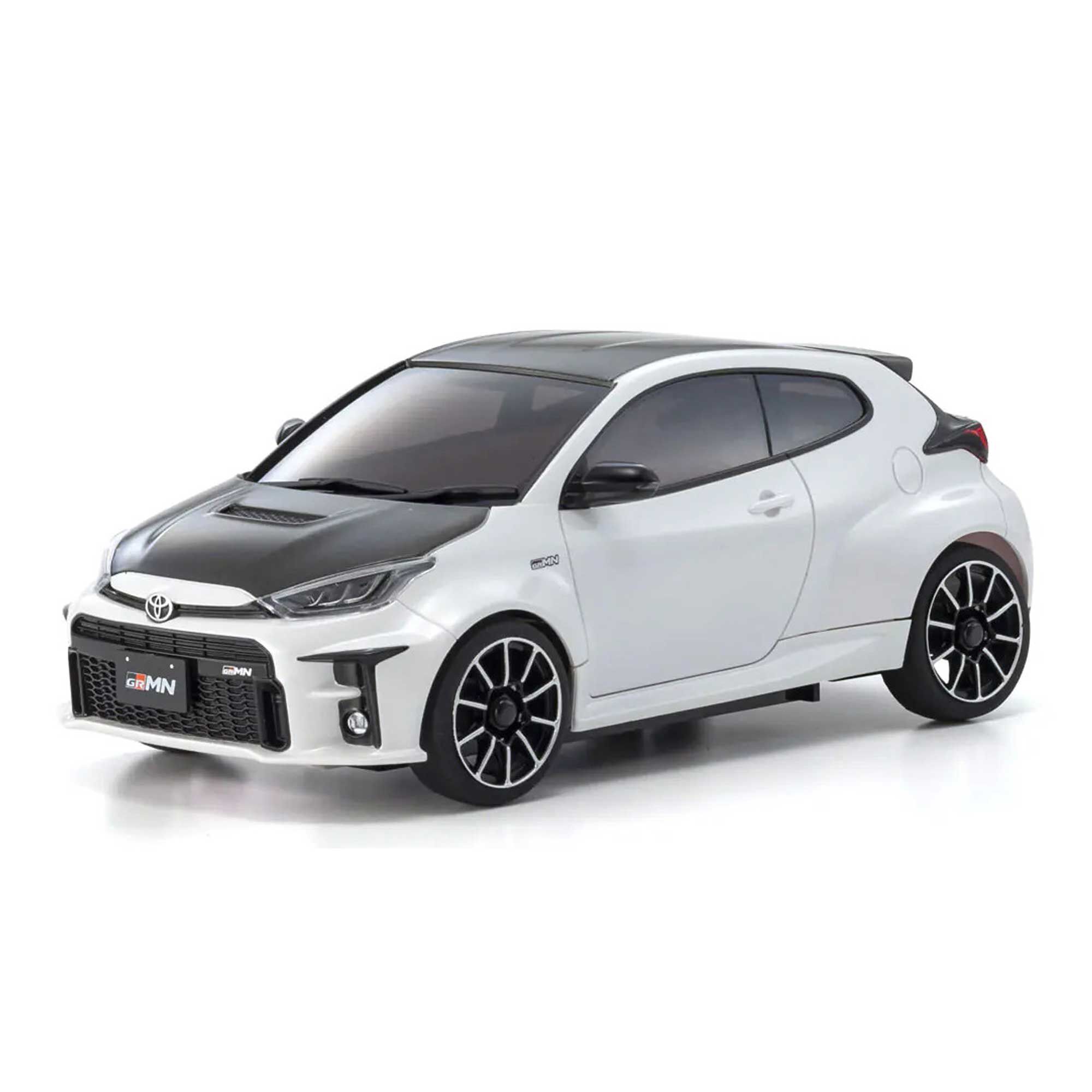 Kyosho 1/28 Toyota GRMN Yaris Rally Package MA-02 MINI-Z AWD RTR, Platinum White Pearl