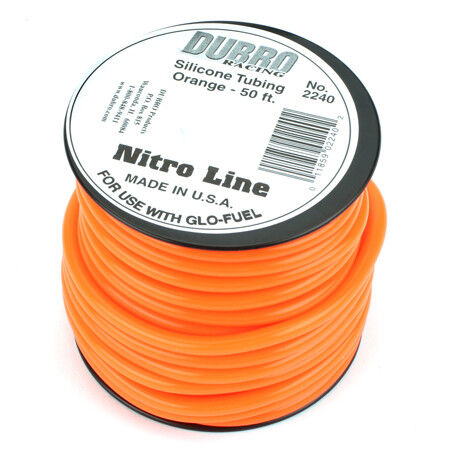 Dubro Products Silicone 50' Fuel Tubing, Orange