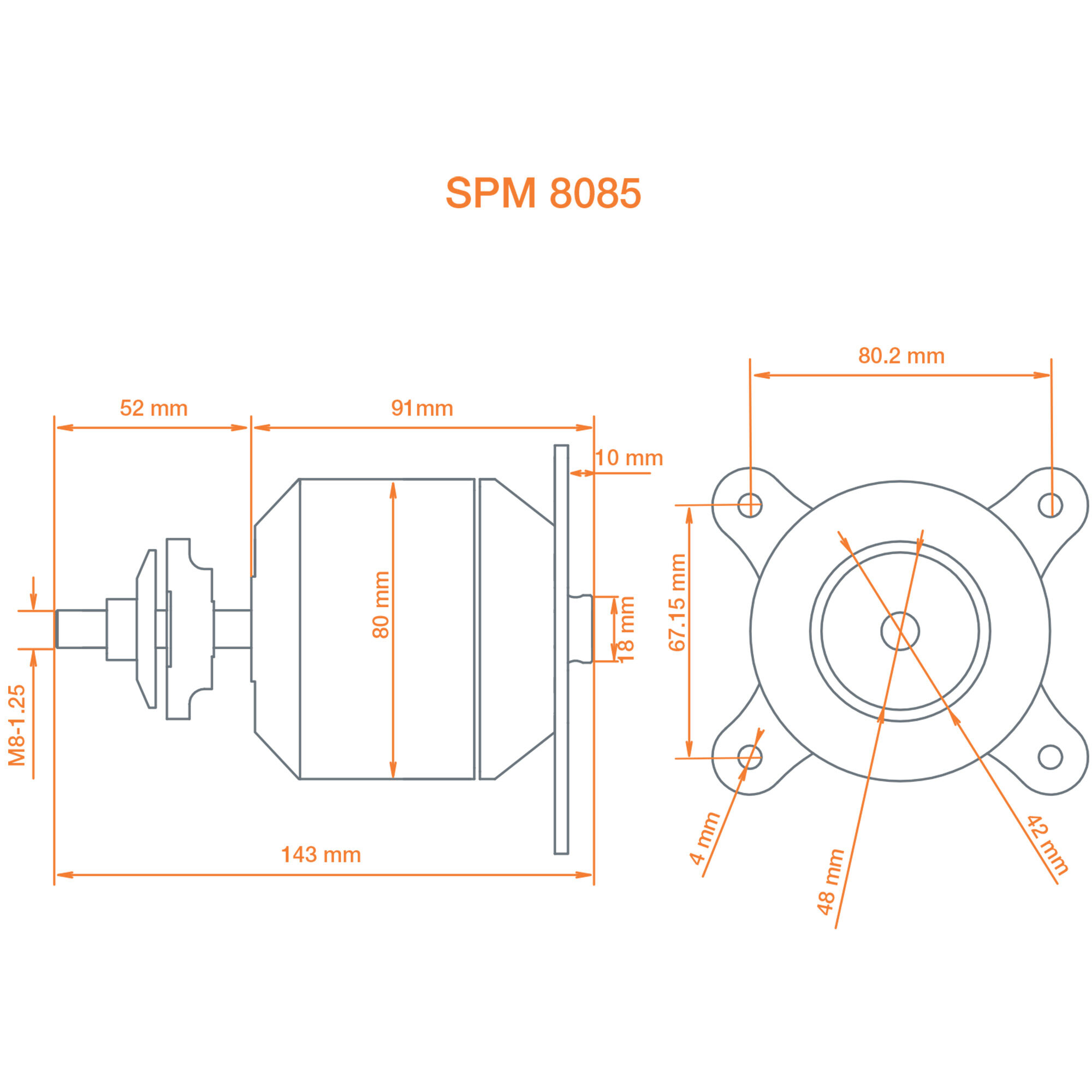 Spektrum Accessories Avian 8085-160Kv Outrunner Brushless Motor