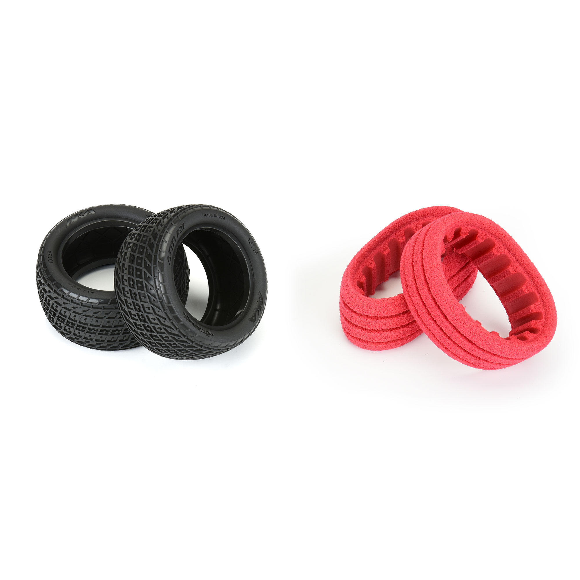 AKA PRODUCTS, INC. 1/10 Array Medium Soft Rear 2.2" Dirt Oval Tires (2)