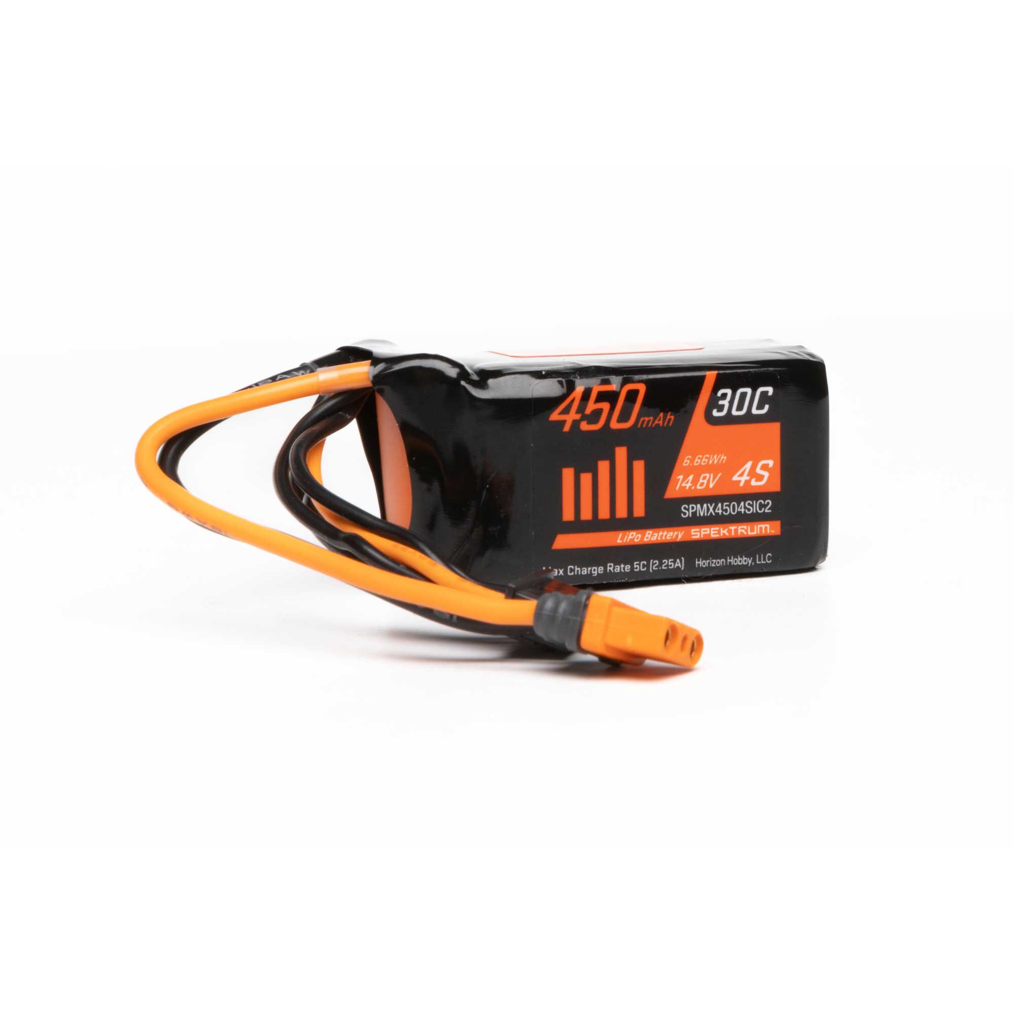 Spektrum 14.8V 450mAh 4S 30C LiPo Battery: IC2