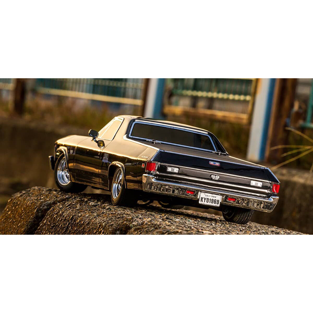 Kyosho 1/10 1969 Chevy El Camino Fazer Mk2 FZ02L Brushed 4x4 On-Road Touring RTR, Tuxedo Black