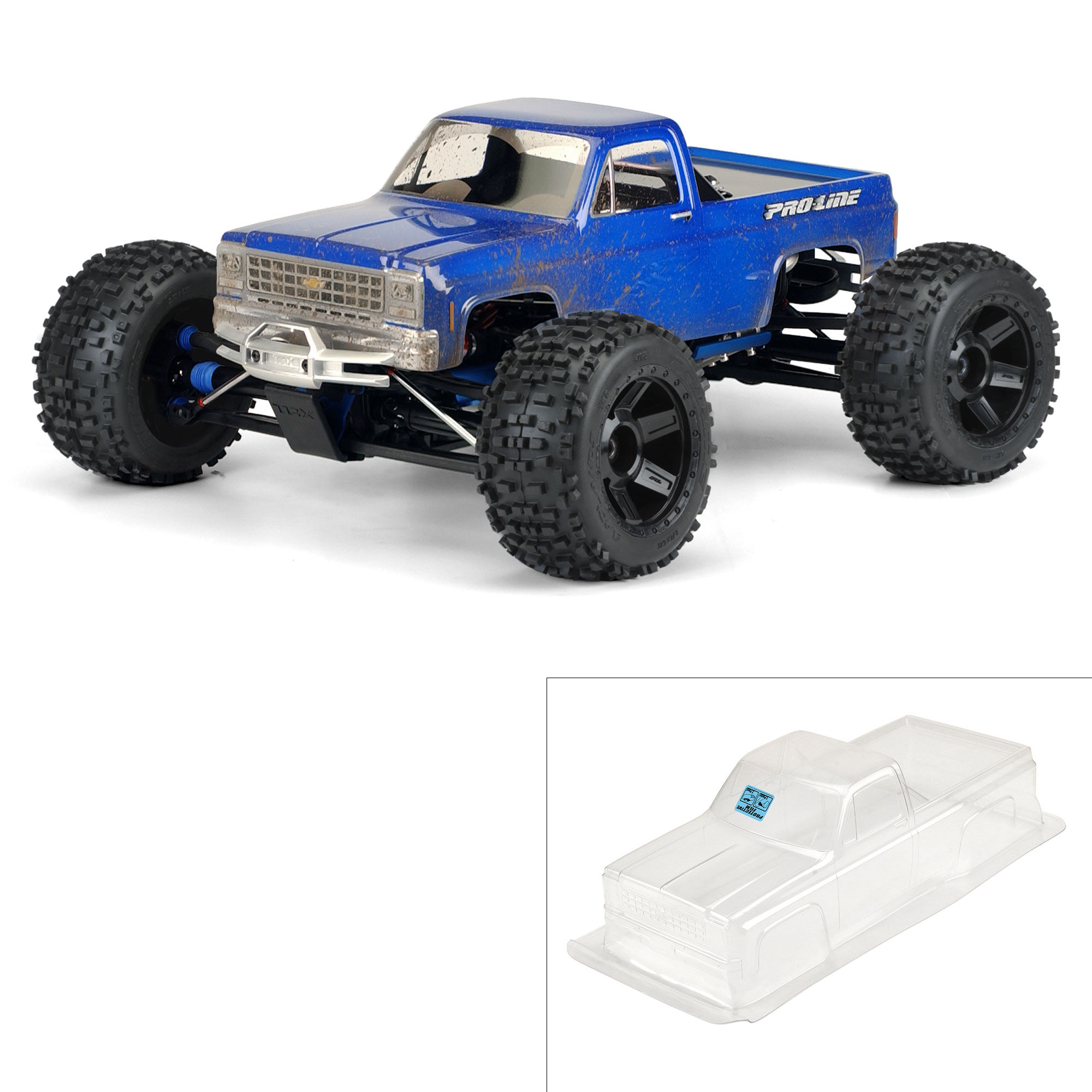 Pro-Line Racing 1/8 1980 Chevy Pick-up Clear Body: Monster Truck