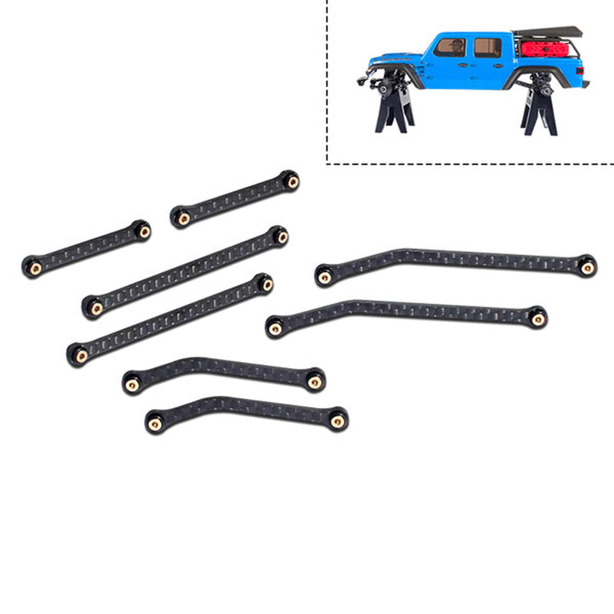 Furitek Carbon High Clearance Links Set: SCX24 Gladiator