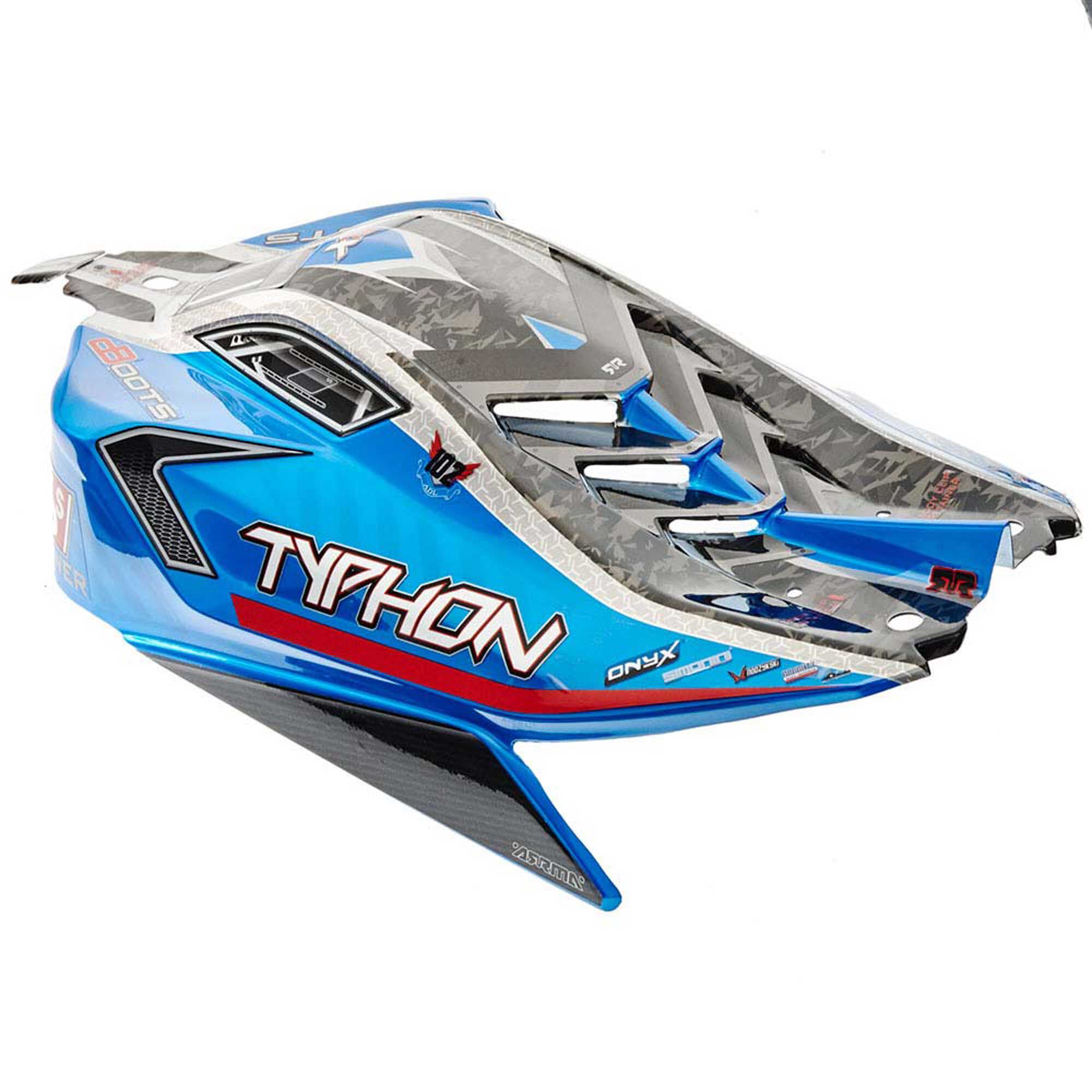 ARRMA 1/8 Painted Body with Decals, Blue: TYPHON 6S BLX