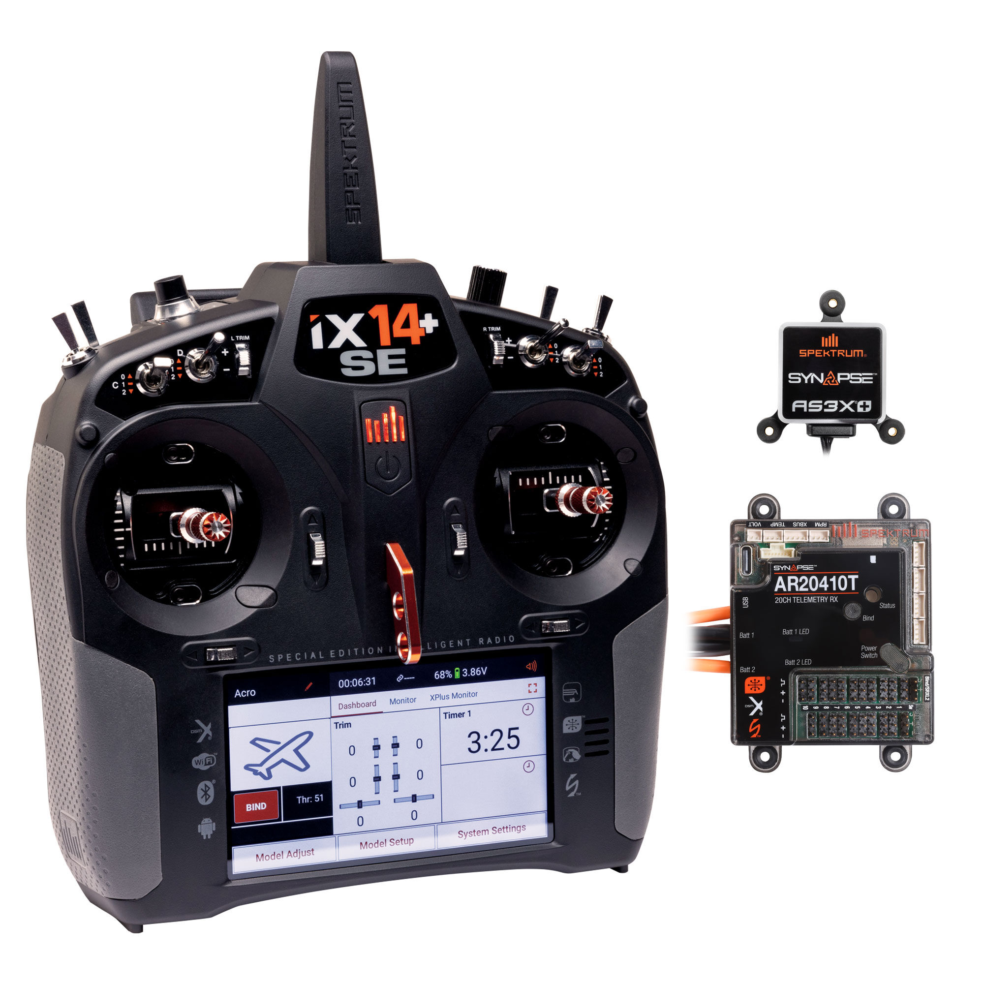Spektrum iX14+ Special Edition Transmitter with 20-Channel PowerSafe Receiver and Synapse Combo