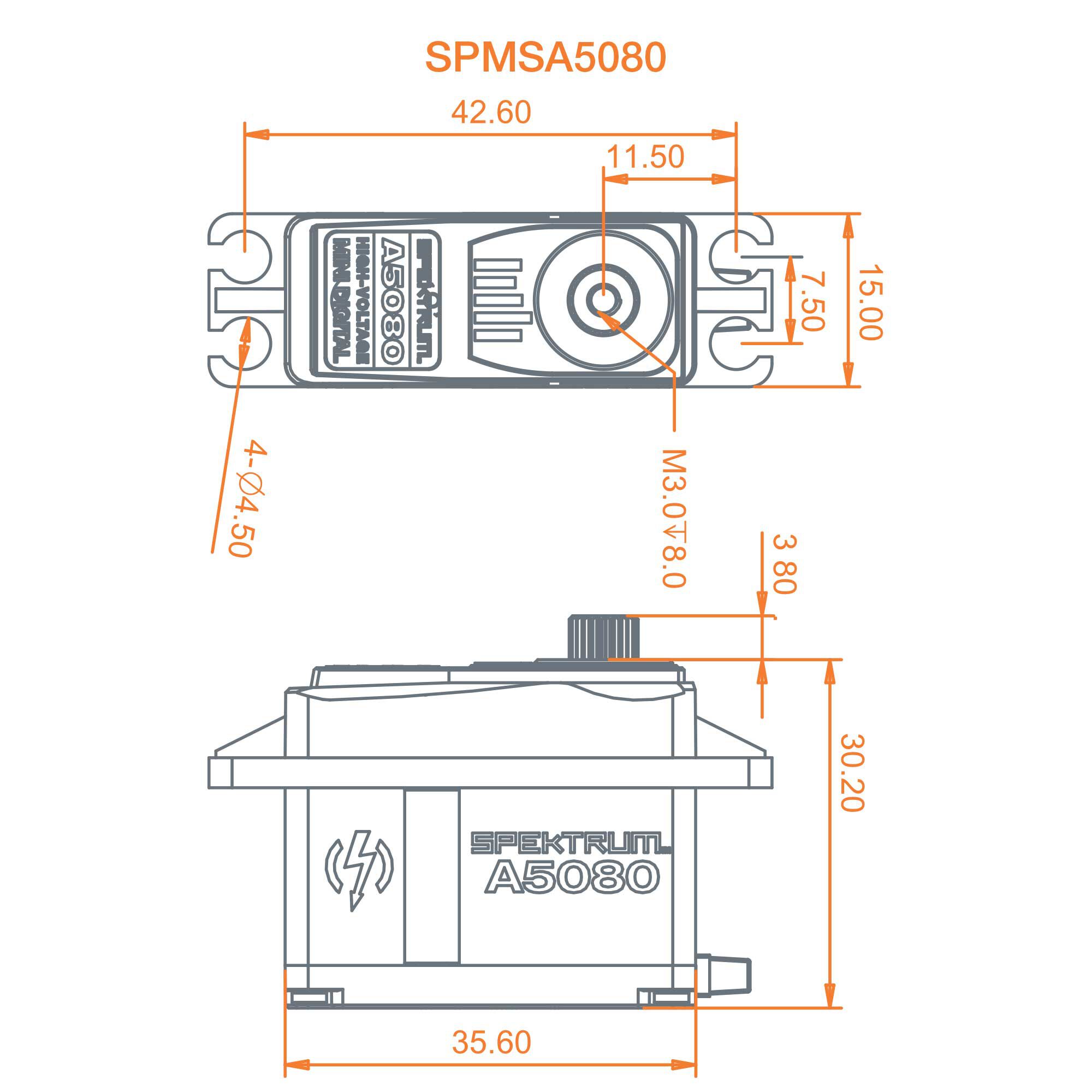 Spektrum A5080 MT/HS Mini Digital HV Servo