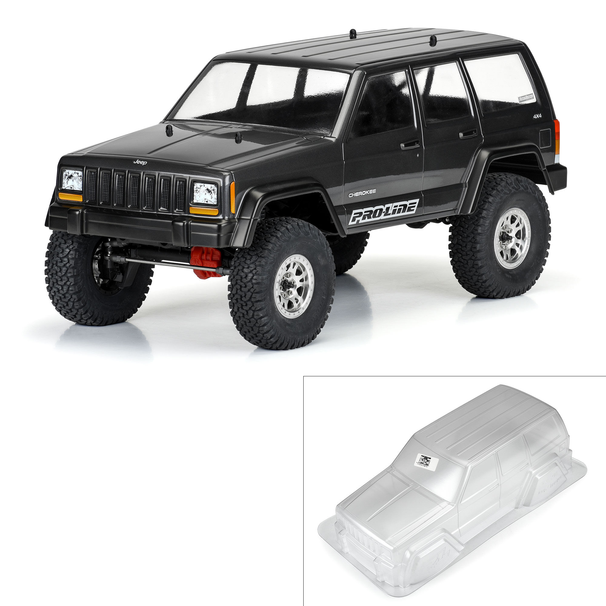 Pro-Line Racing 1/10 2001 Jeep Cherokee Clear Body 12.3” (313mm) Wheelbase Crawlers