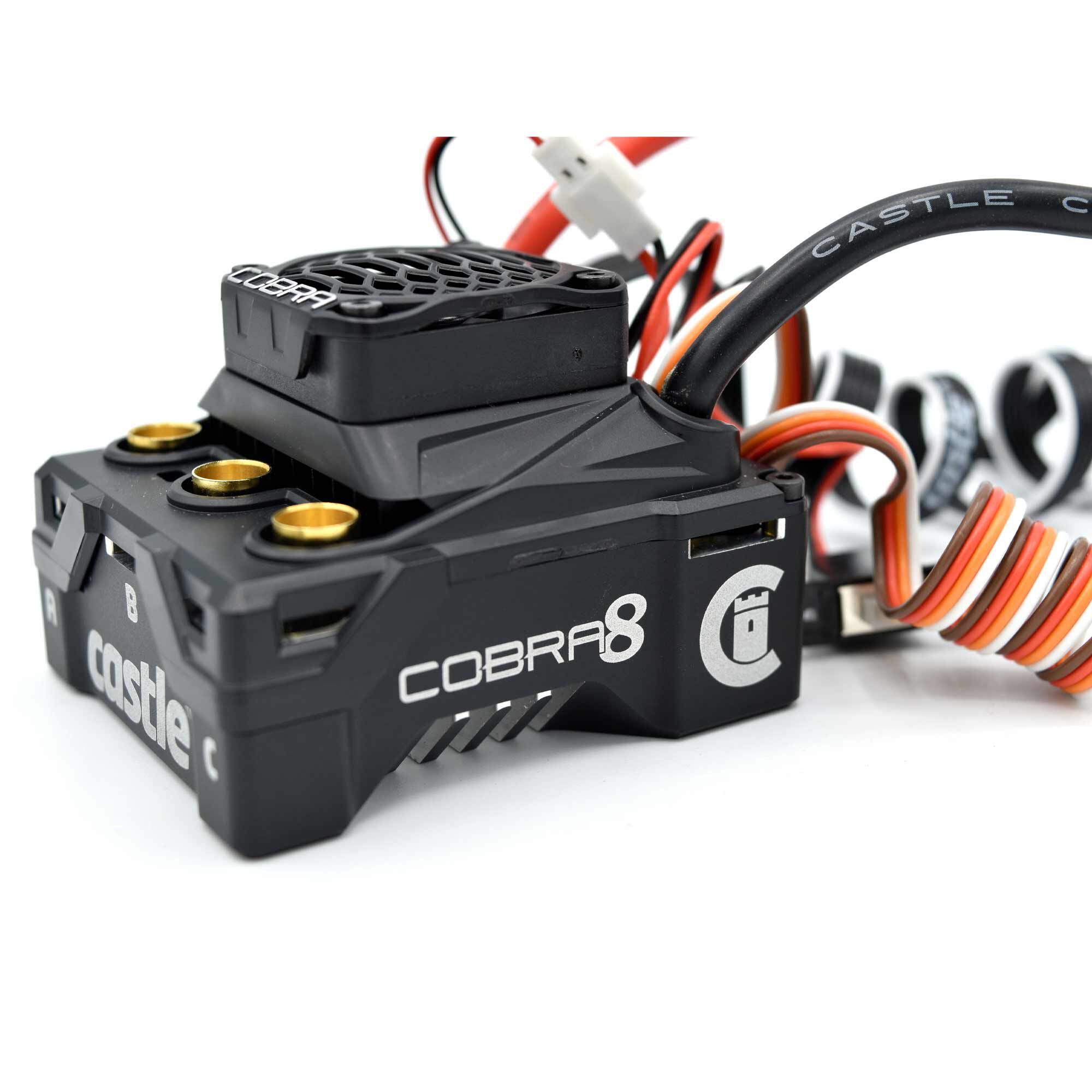 Castle Creations Cobra 8 Waterproof Electronic Speed Control w/ 1512-2650KV V2 Sensored Motor