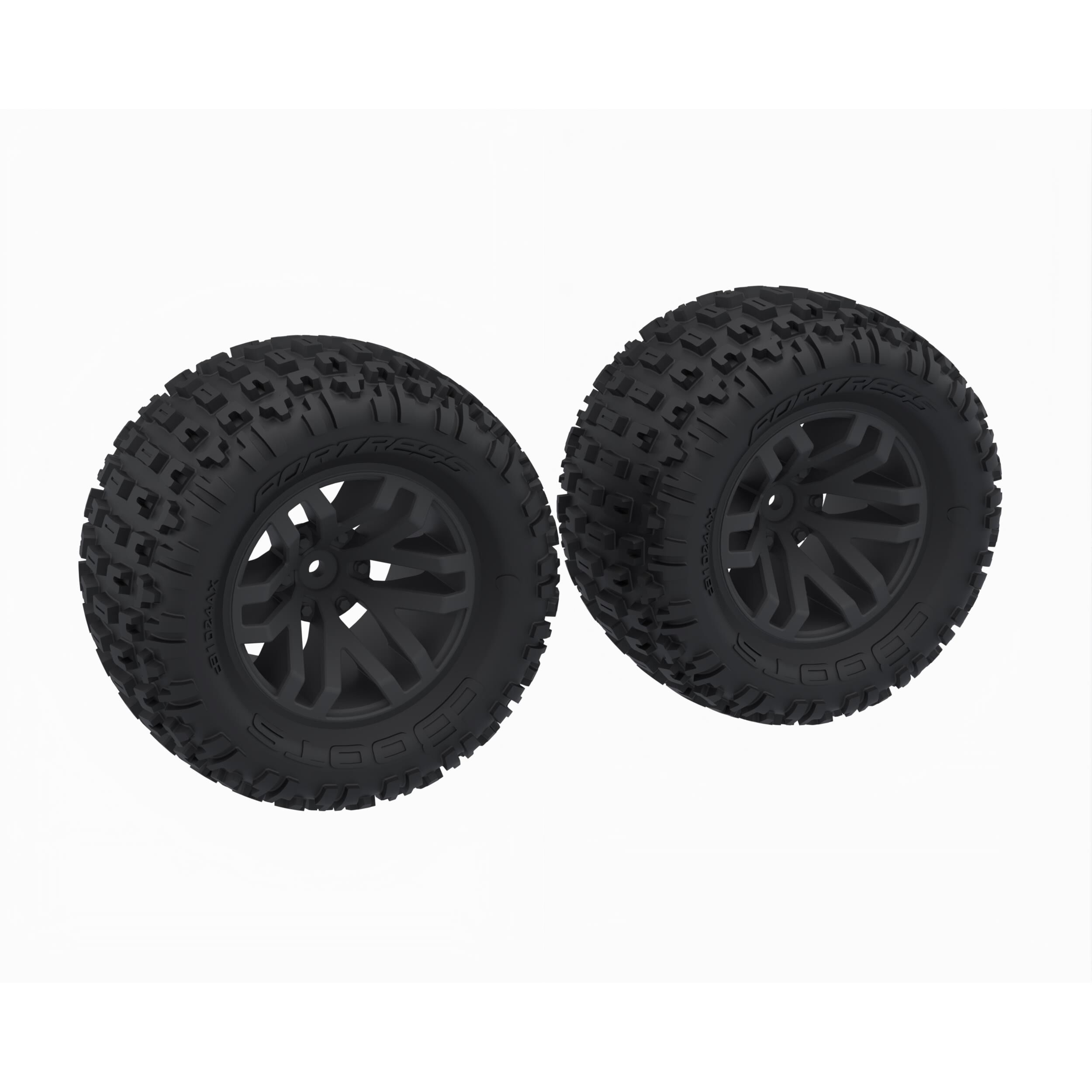 ARRMA dBoots 'FORTRESS MT' Tire Set Glued, Black (2)