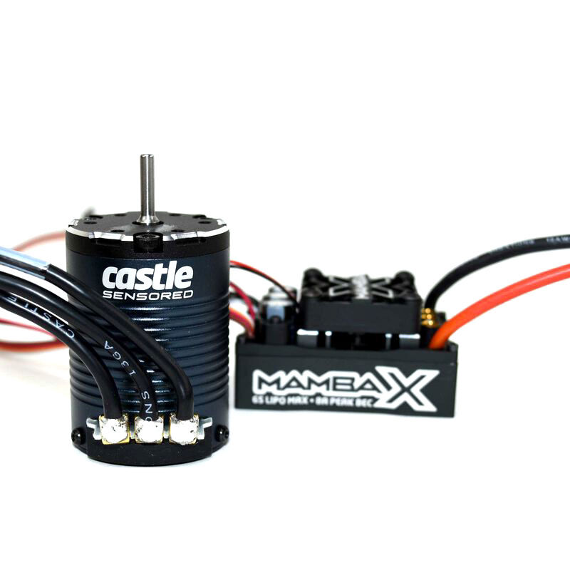 Castle Creations Mamba X Waterproof ESC/1406-2280Kv Sensored Brushless Motor Combo: 4mm Bullet