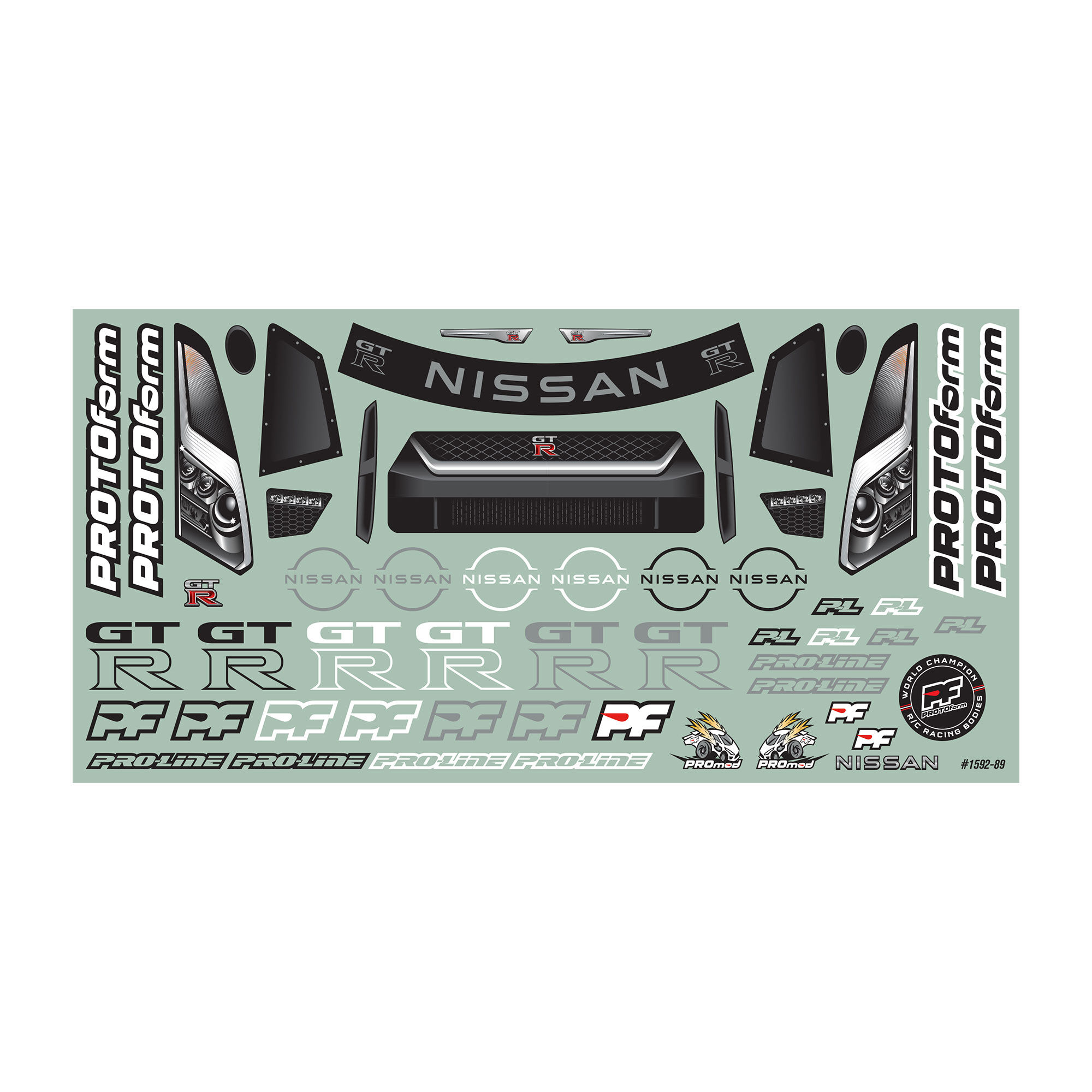 PROTOform 1/16 Nissan GT-R R35 Pro Mod Clear Body: Losi Mini Drag