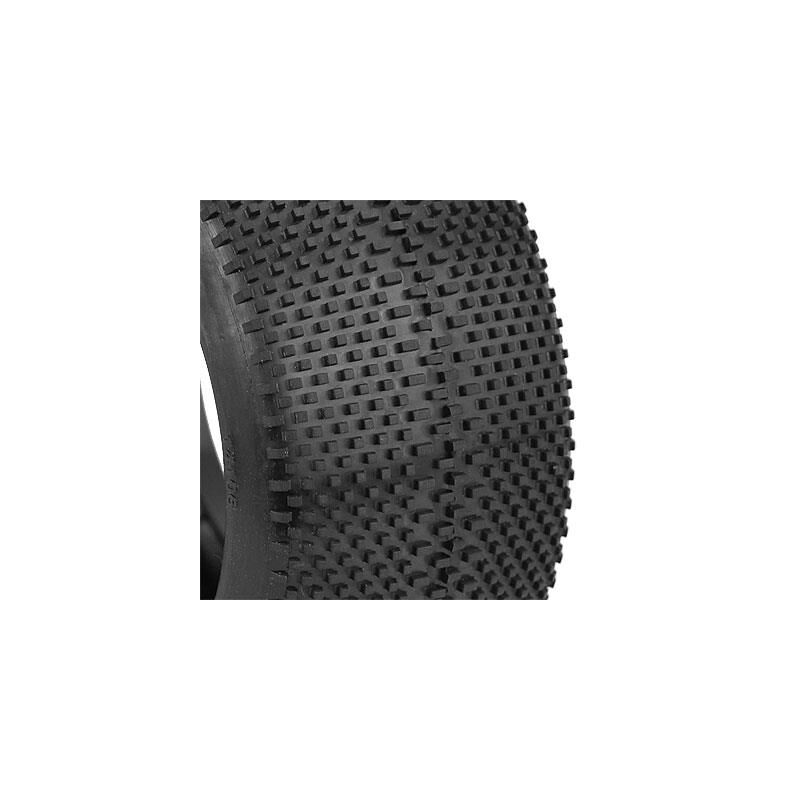 AKA PRODUCTS, INC. 1/8 EVO Gridiron Soft Long Wear Pre-Mounted Tires, Yellow Wheels (2): Truggy