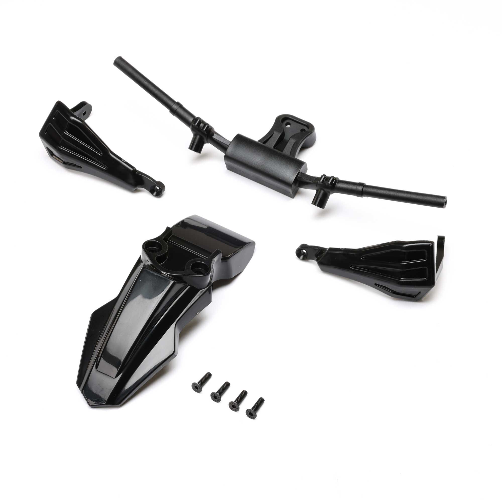 Losi Fender, Handguards & Handle Bars, Black: Promoto-SM