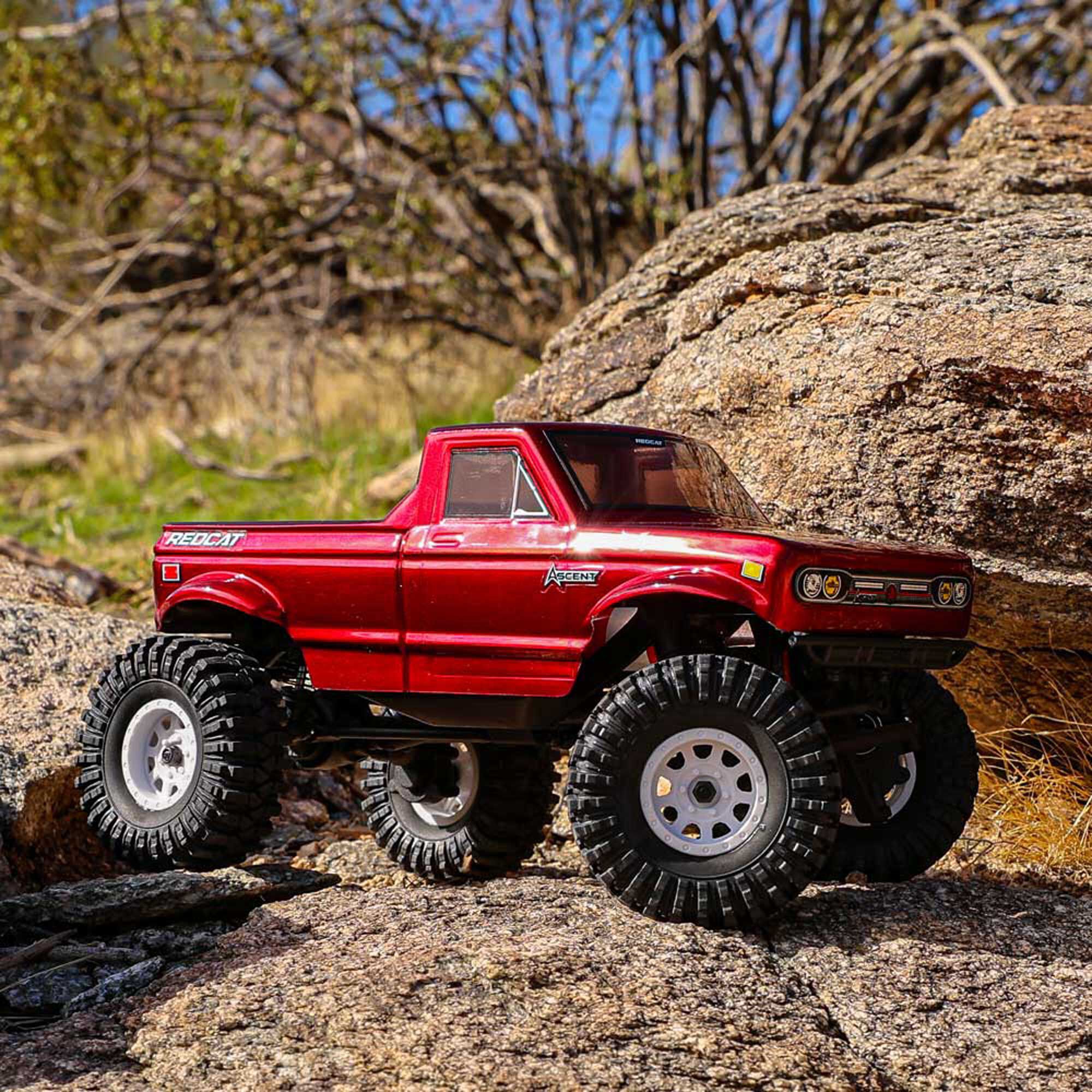 Redcat Racing 1/18 Ascent-18 4x4 Brushed Electric Rock Crawler RTR, Red