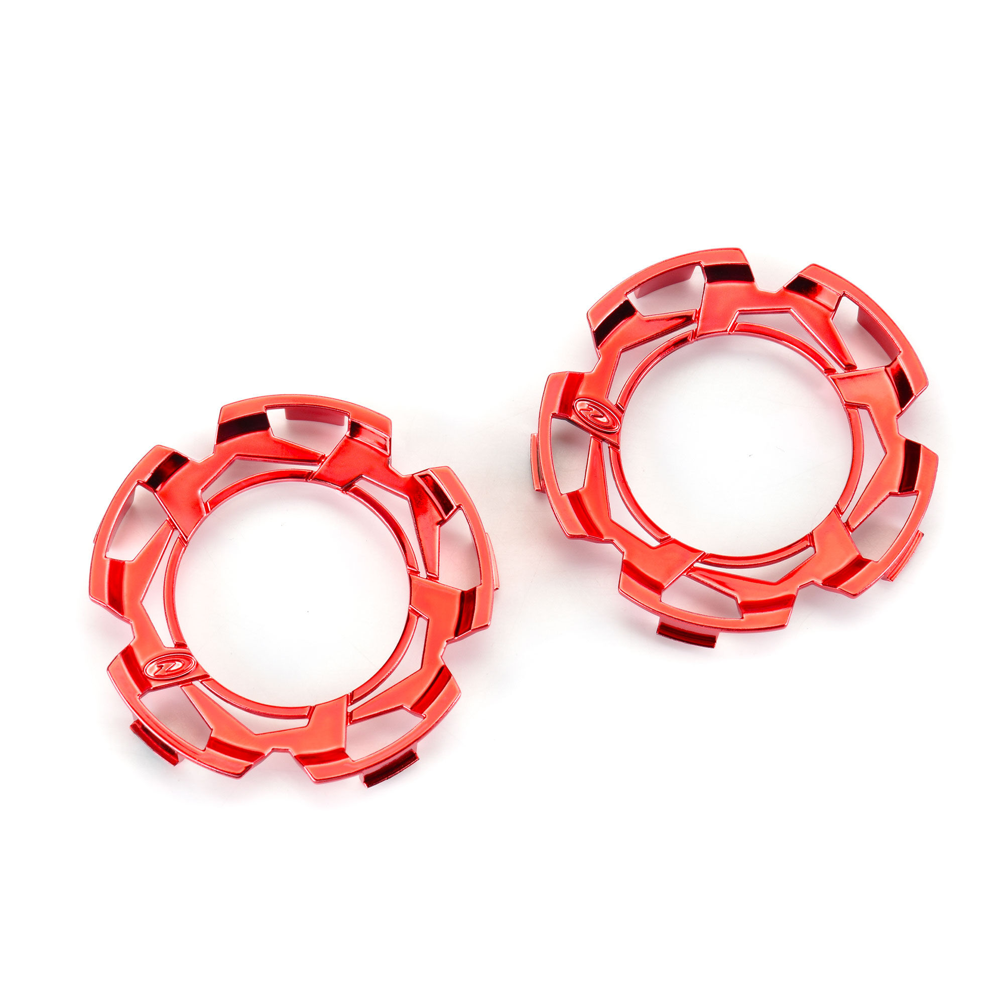 Duratrax Clip-Lock Wheel Face Red Chrome for Ripper 2.8" Wheel (2)