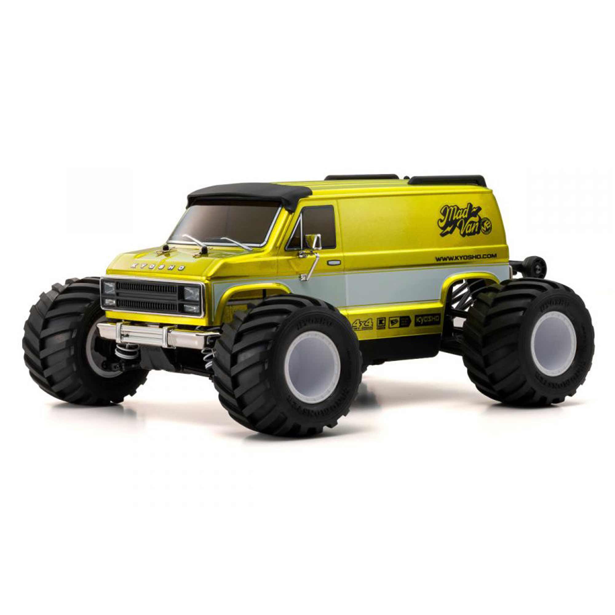 Kyosho 1/10 Mad Van Fazer Mk2 FZ02L-BT Brushless 4x4 Monster Truck RTR, Gold