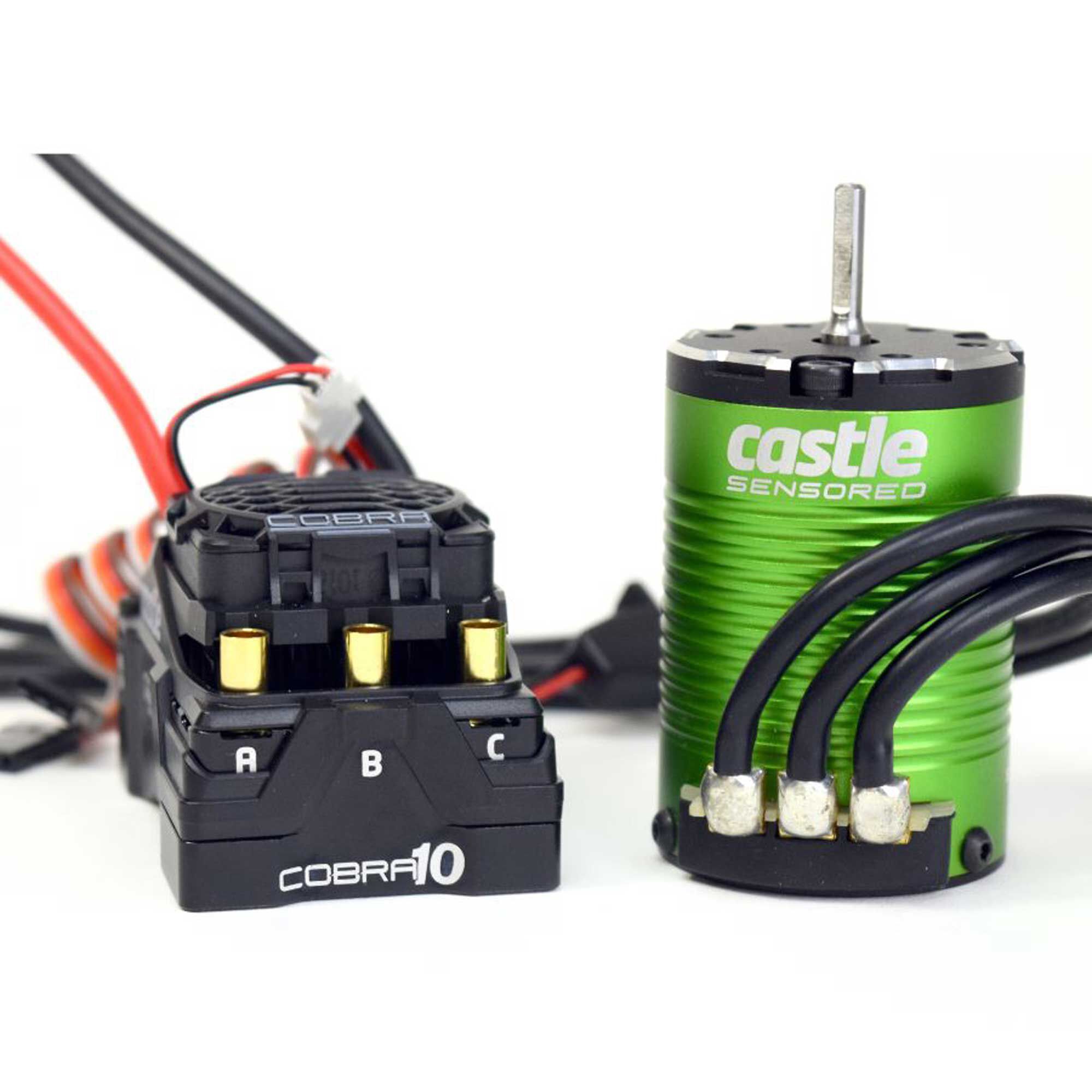 Castle Creations Cobra 10 Electronic Speed Control & 1406-7700KV Sensored Motor Combo