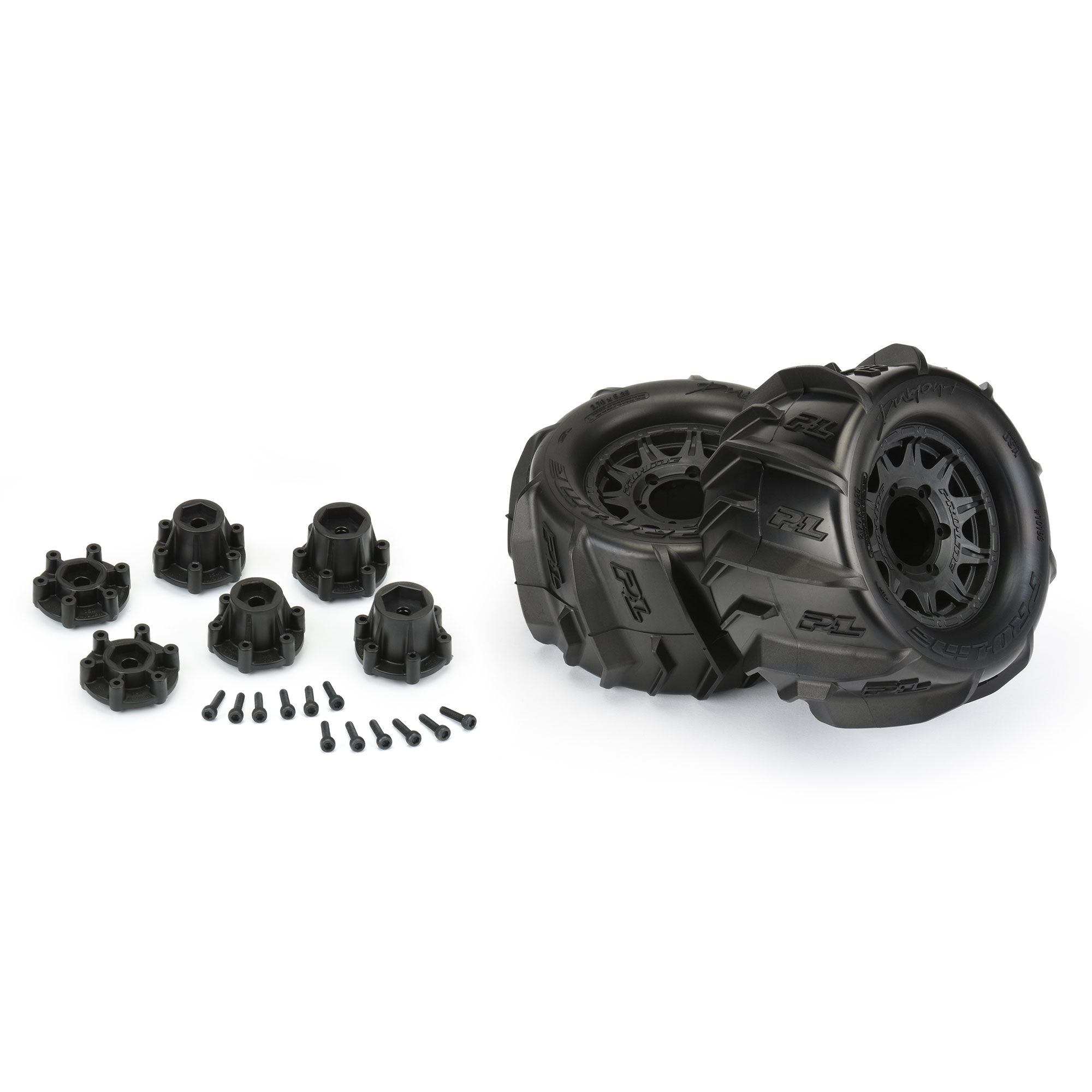 Pro-Line Racing 1/10 Dumont F/R 2.8" MT Tires Mounted 12mm/14mm Black Raid (2)