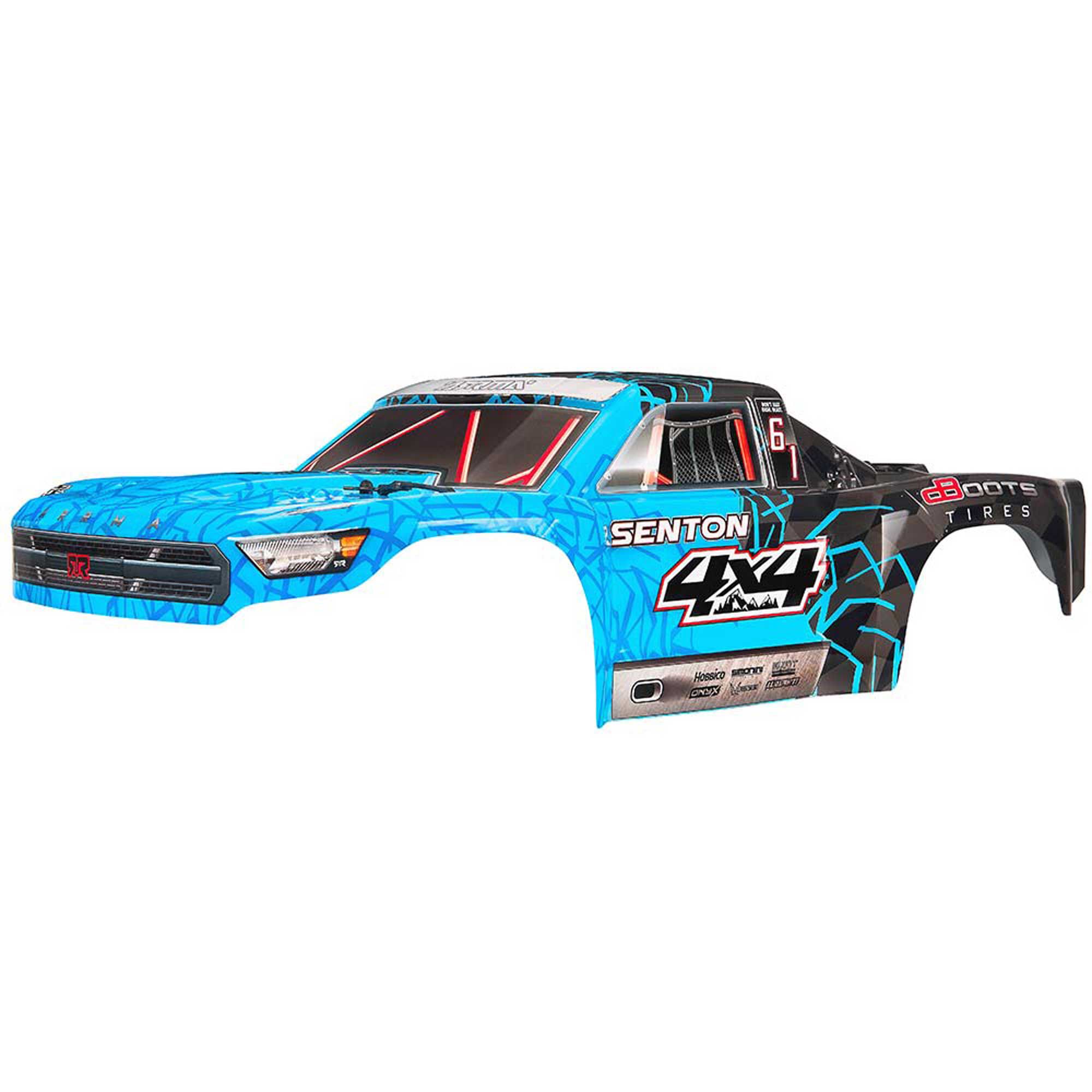 ARRMA 1/10 Painted Body with Decals, Blue: SENTON 4x4 Mega