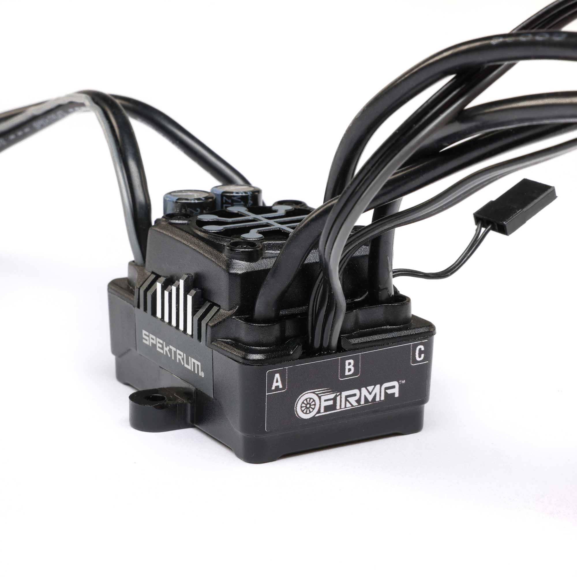 Spektrum Accessories Firma 130A Black Edition Brushless Smart ESC, 2S-4S: LMT 2.0