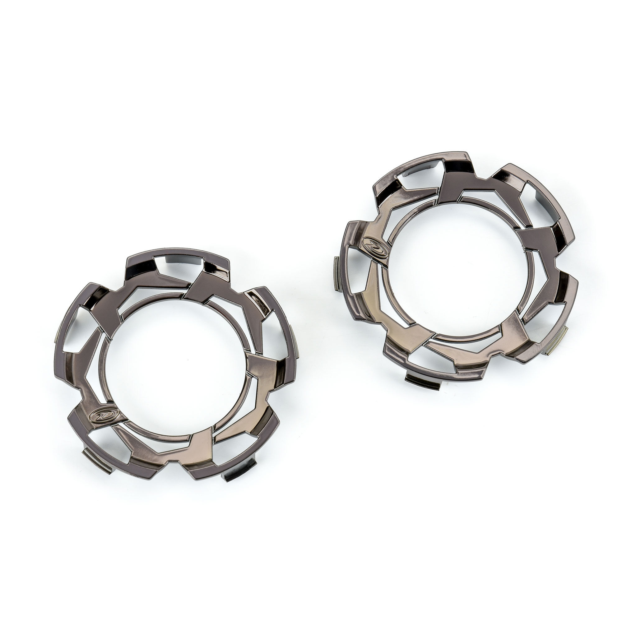 Duratrax Clip-Lock Wheel Face Black Chrome for Ripper 2.8" Wheel (2)