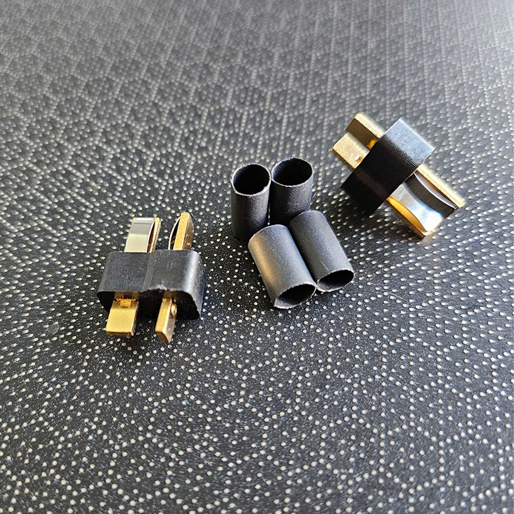 W. S. Deans Company Ultra Plug® HB Male 2 Pack  3/16” Shrink Tubing for use with 12-16 Gauge Wire