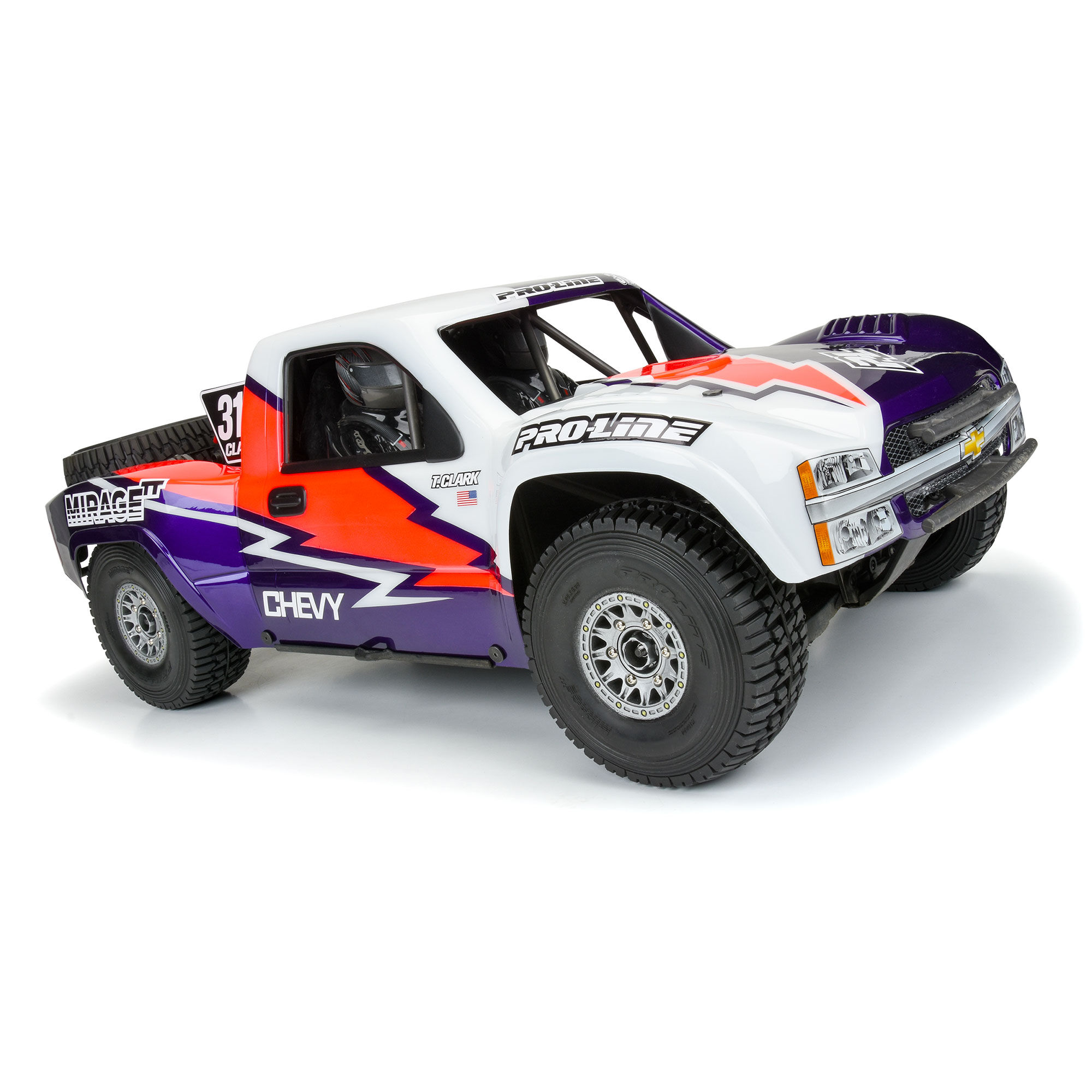 Pro-Line Racing 1/7 Pre-Cut 2007 Chevy Silverado Clear Body: Unlimited Desert Racer